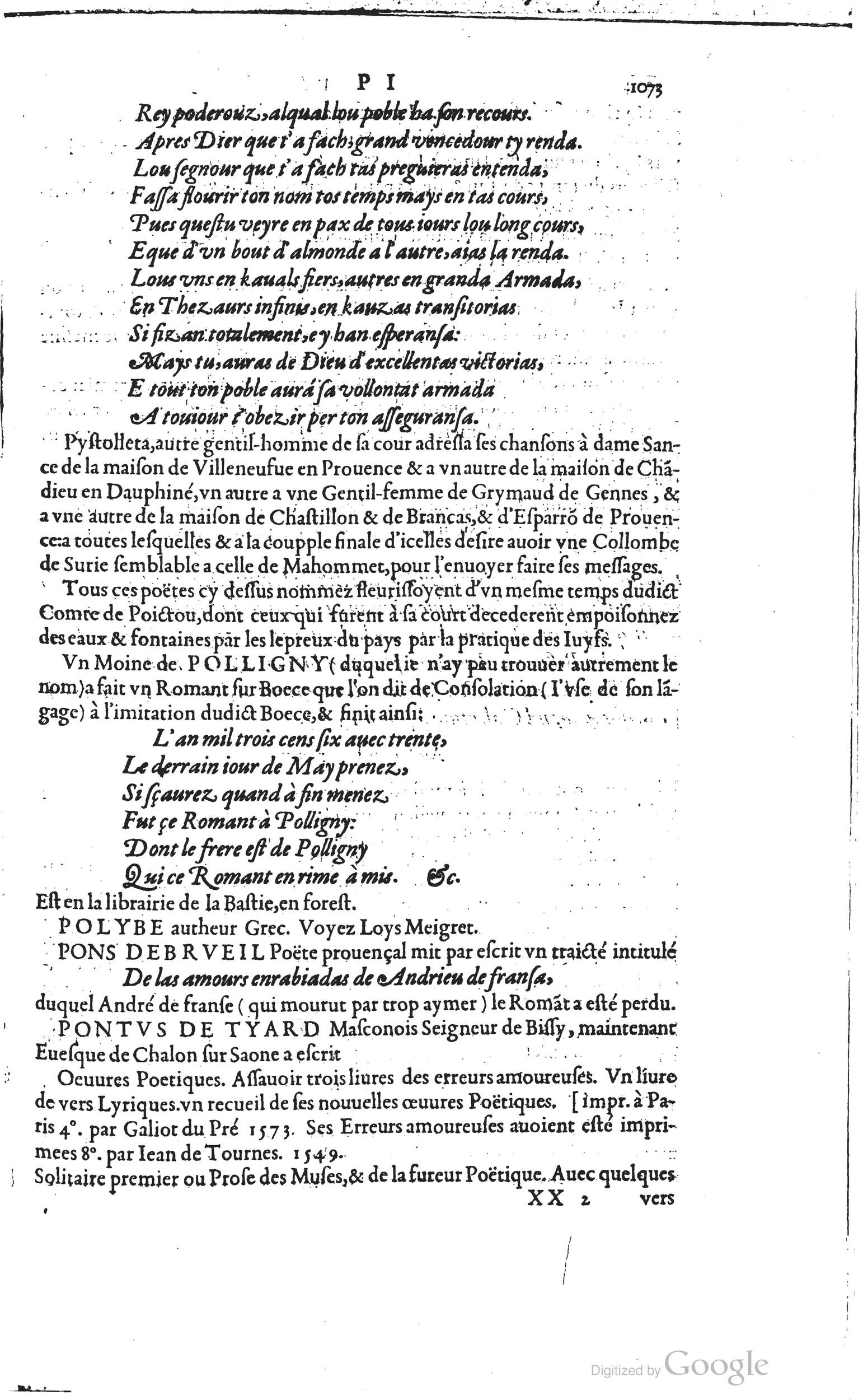 1585 - Barthélemy Honorat - Bibliothèques françaises - BSB Munich