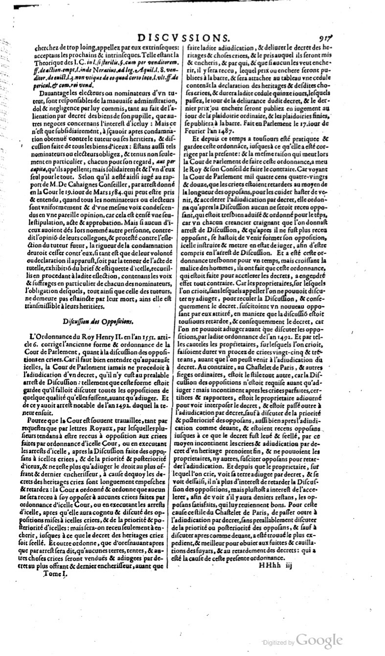 1629 - Veuve Nicolas Buon - Trésor du droit français (29620 T. 1) - BM Lyon