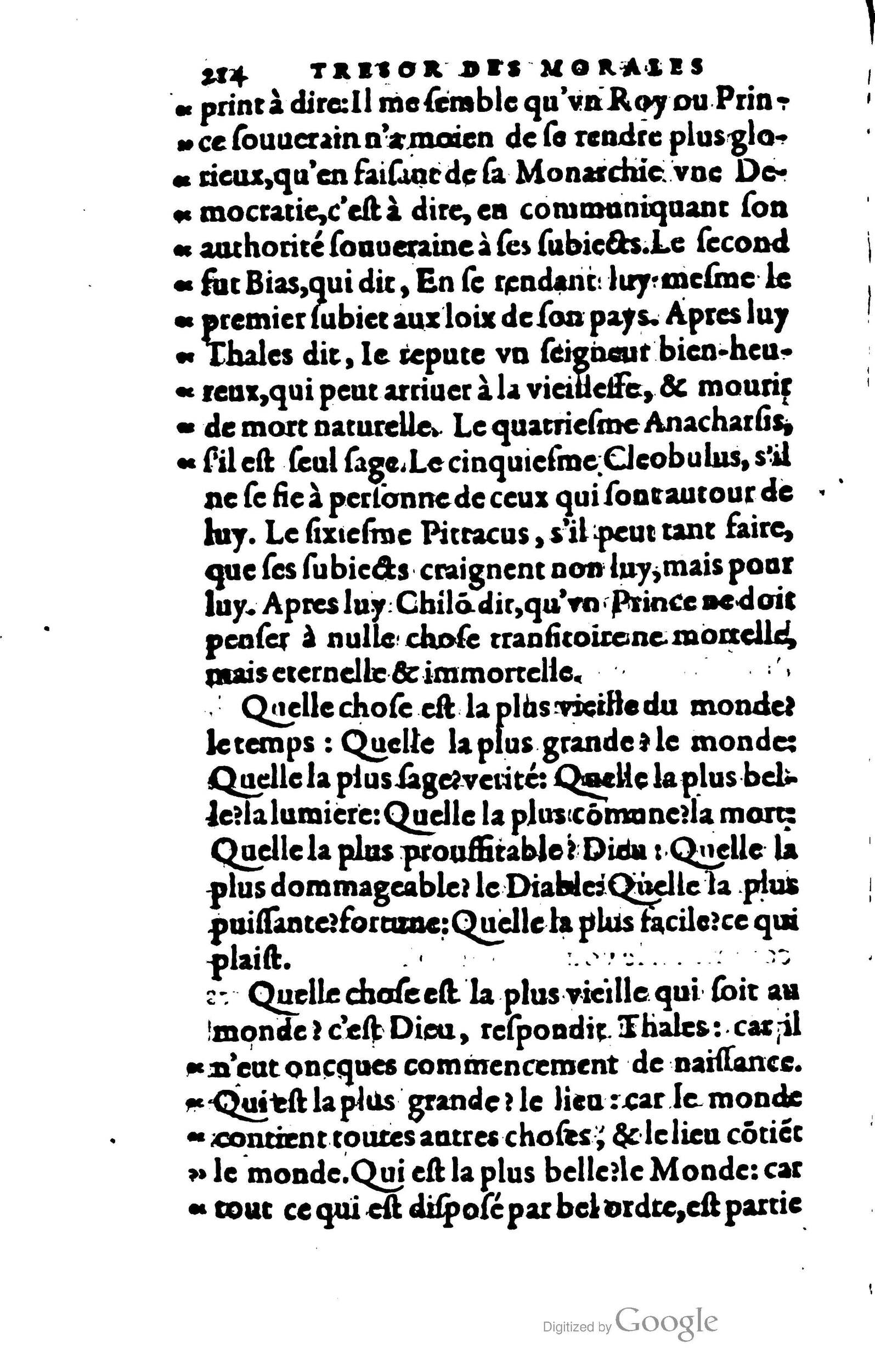 1578 - Jean Poupy - Trésor des morales de Plutarque - BSB Munich