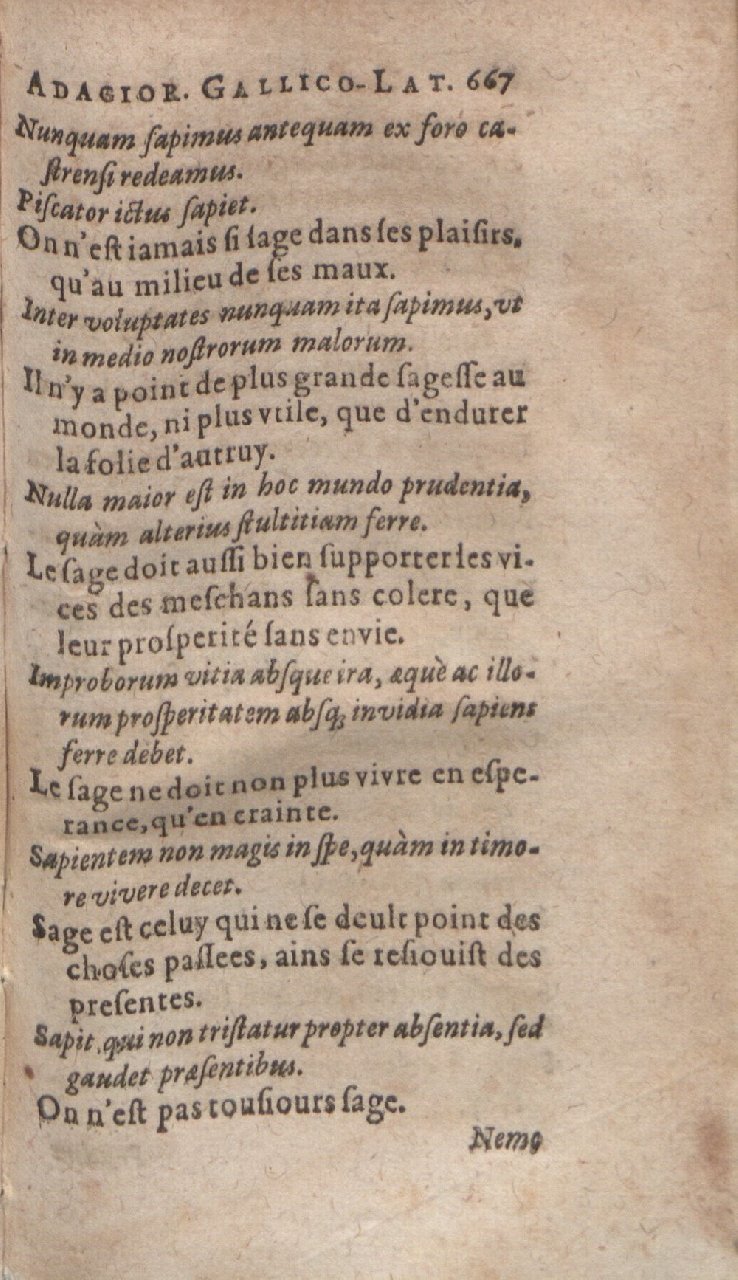 1612 - Dominicus Custos - Trésor des proverbes français - Bibliopol-Olomuc 1612 - Dominicus Custos - Trésor des proverbes français - Bibliopol-Olomuc