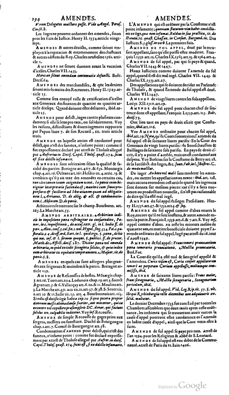 1629 - Veuve Nicolas Buon - Trésor du droit français (29620 T. 1) - BM Lyon