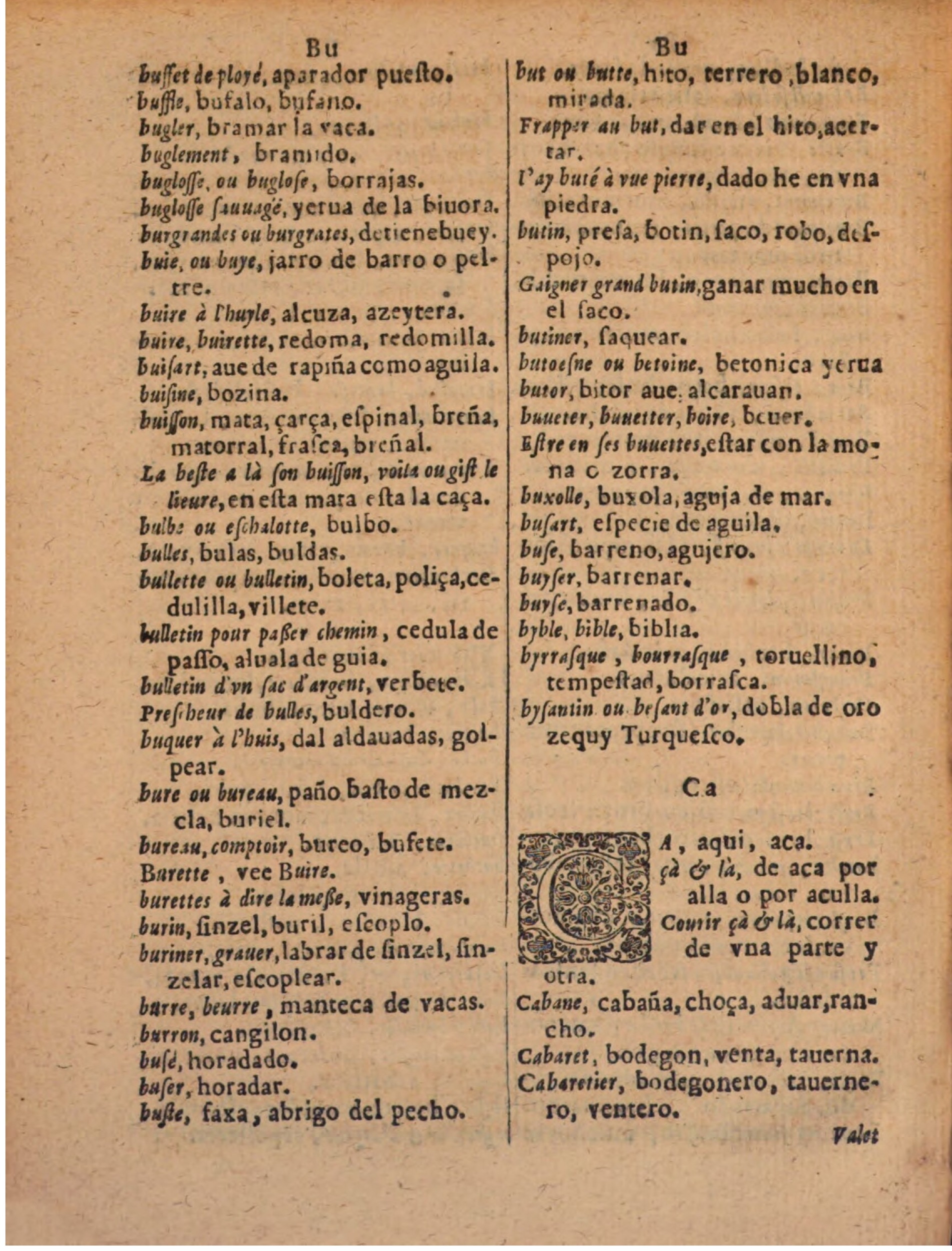 1624 - Hubert Antoine - Trésor des deux langues espagnole et française (Seconde partie) - BSB Munich