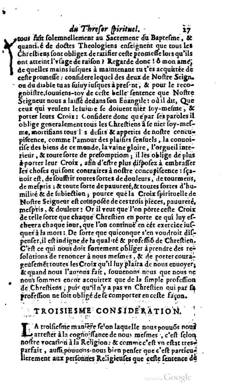 1637 - s.n. - Trésor spirituel des âmes religieuses - BM Lyon