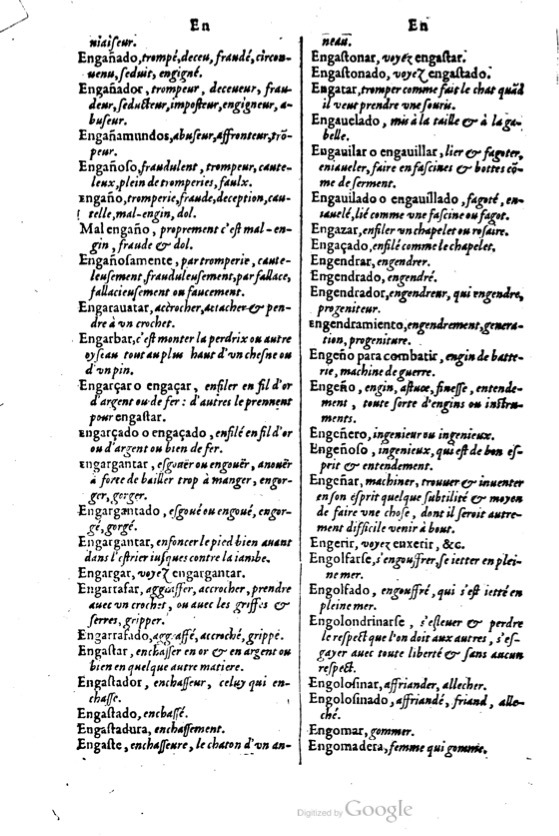 1621 - Adrian Tiffaine - Trésor des deux langues espagnole et française - BM Lyon