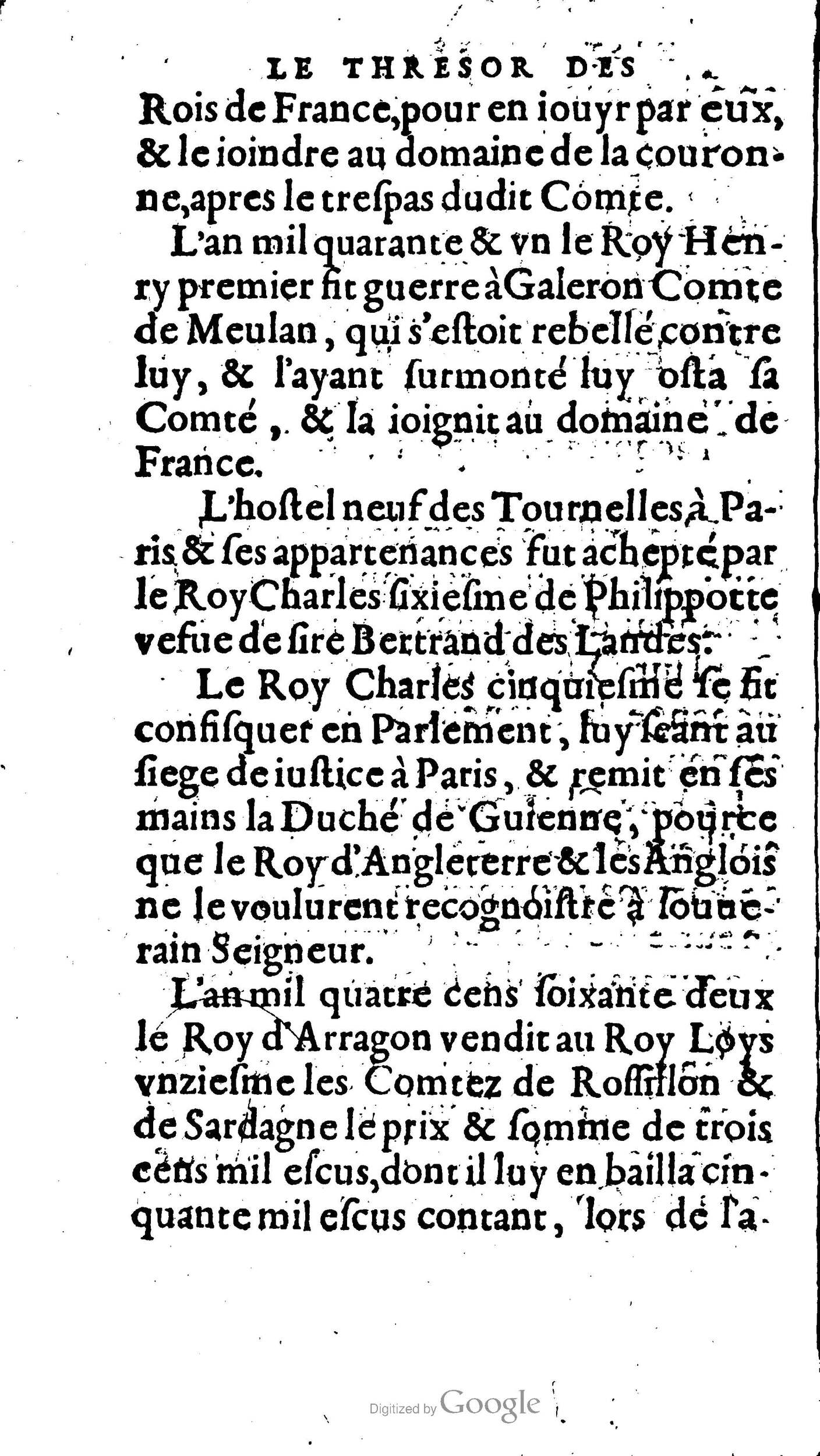 1604 - Galiot Corrozet - Trésor des histoires de France - BNC Florence