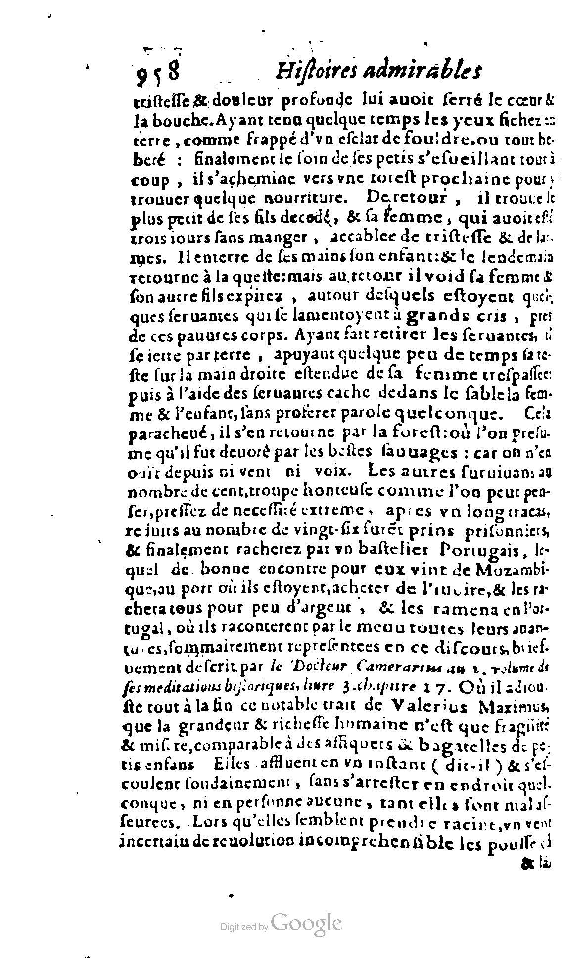 1620 - Samuel Crespin - Trésor d’histoires admirables et mémorables - BCU Lausanne