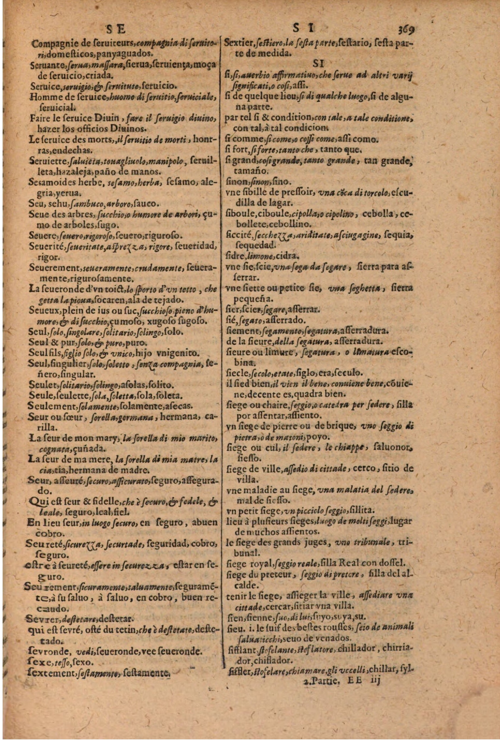 1616 - Pierre de la Rovière - Trésor des trois langues (Seconde partie) - BSB Munich