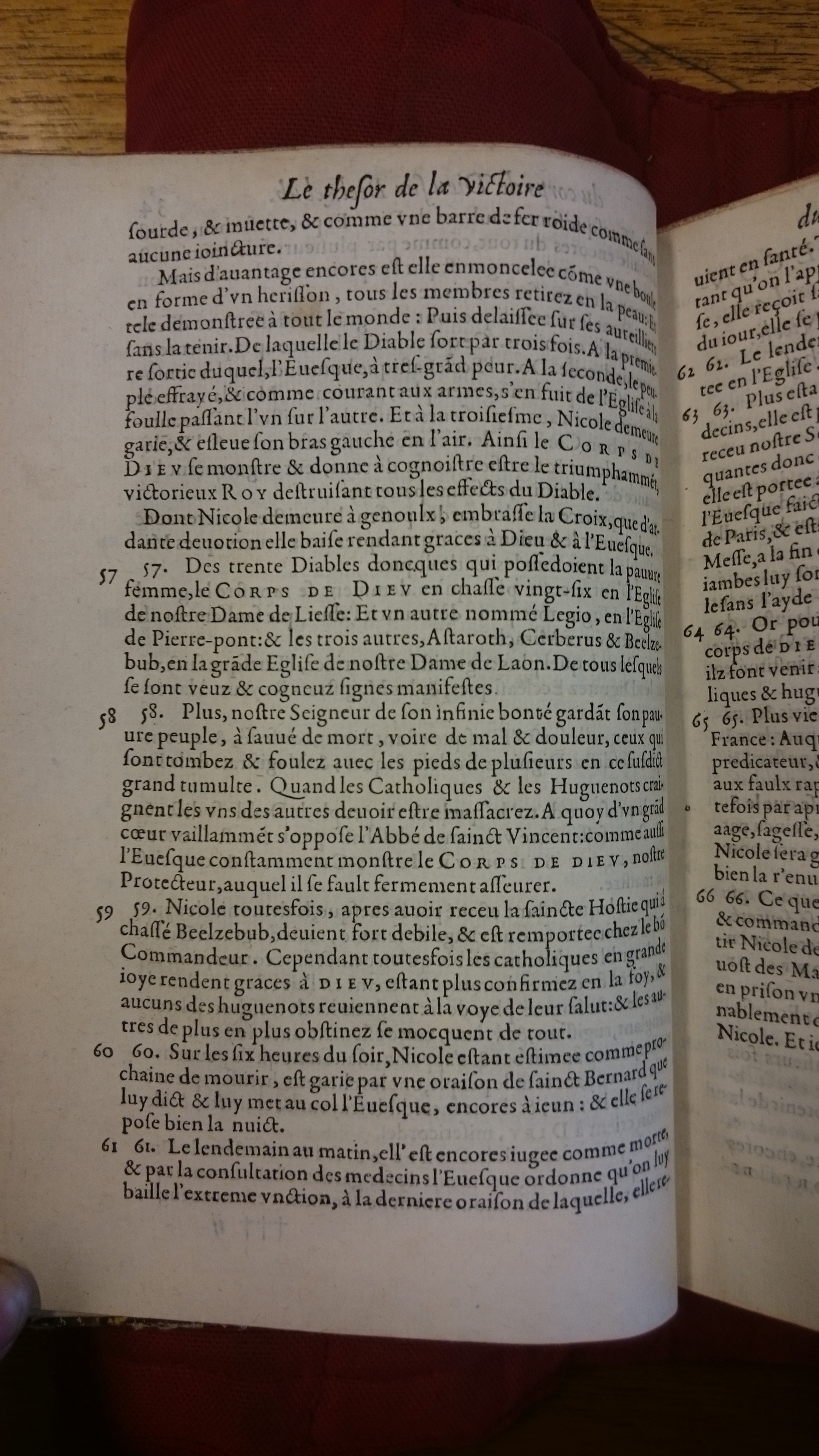 1578 - Nicolas Chesneau - Trésor et entière histoire de la triomphante victoire du corps de Dieu sur l’esprit malin - BM Lyon 1578 - Nicolas Chesneau - Trésor et entière histoire de la triomphante victoire du corps de Dieu sur l’esprit malin - BM Lyon