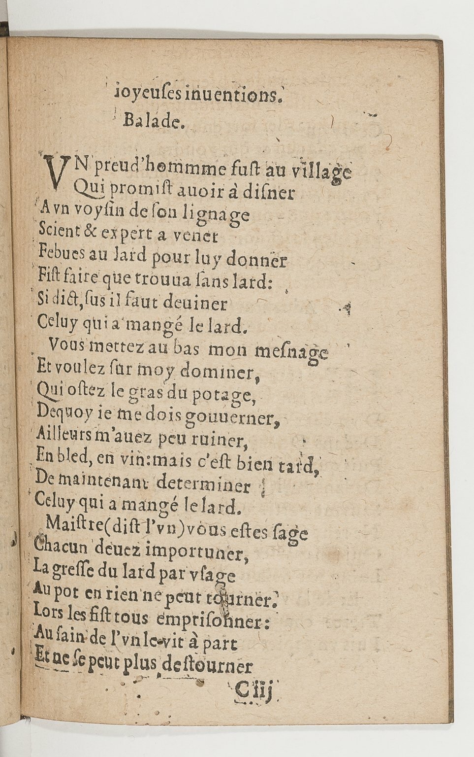 1568c. - Veuve Jean Bonfons - Trésor des joyeuses inventions du parangon de poésies - BnF Arsenal