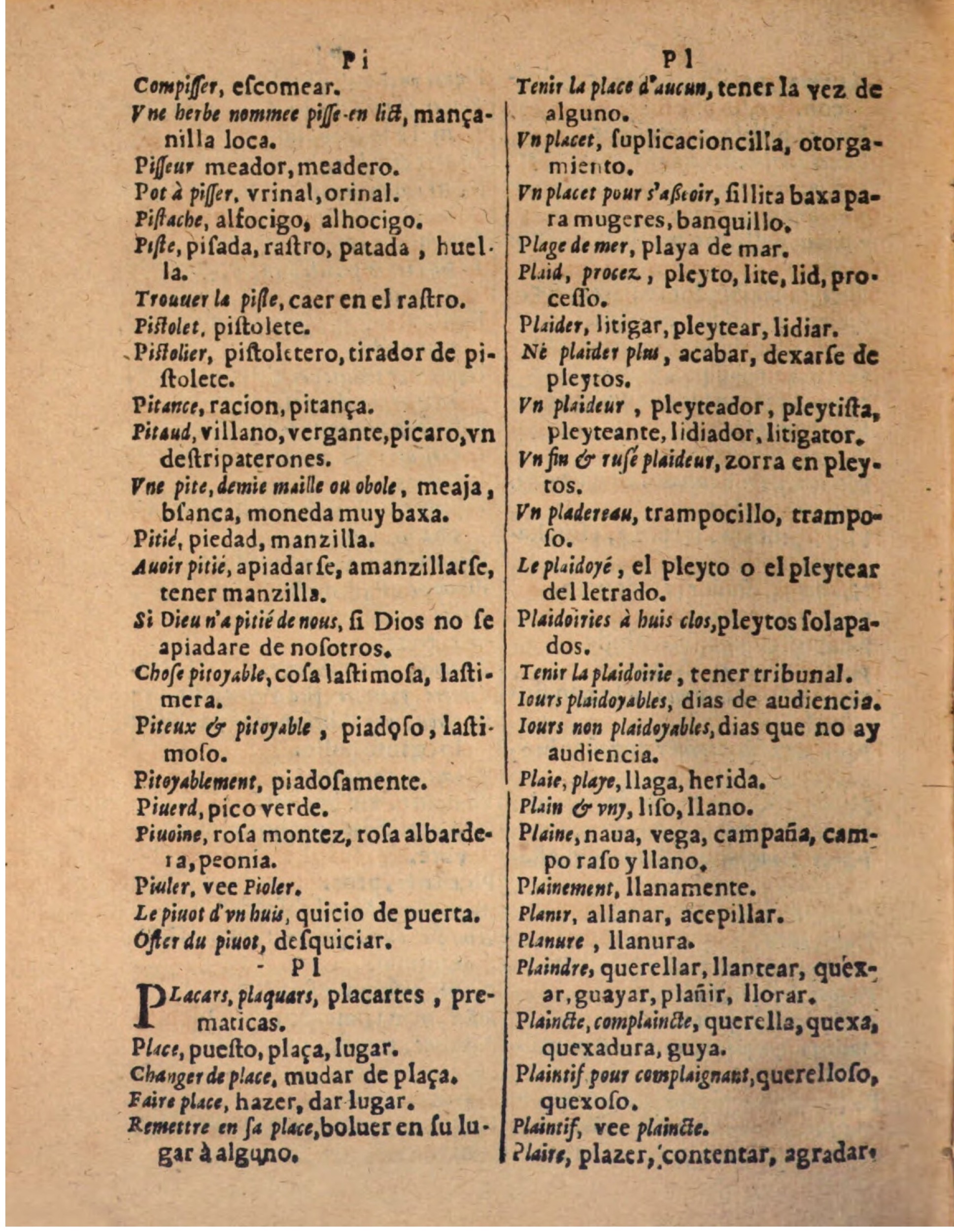 1624 - Hubert Antoine - Trésor des deux langues espagnole et française (Seconde partie) - BSB Munich