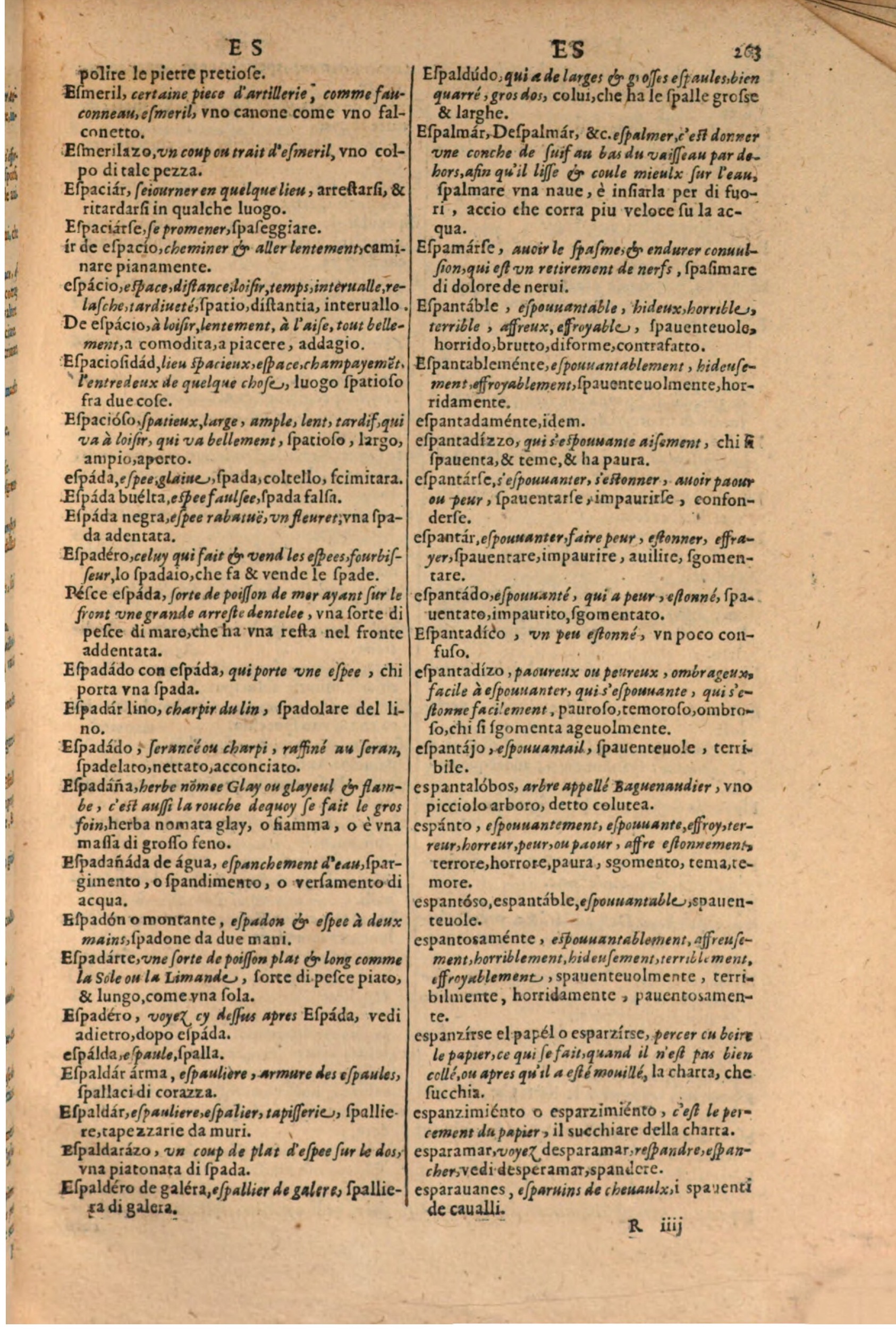1606 - Samuel Crespin - Thresor des trois langues, francoise, italiene et espagnolle - BSB Munich