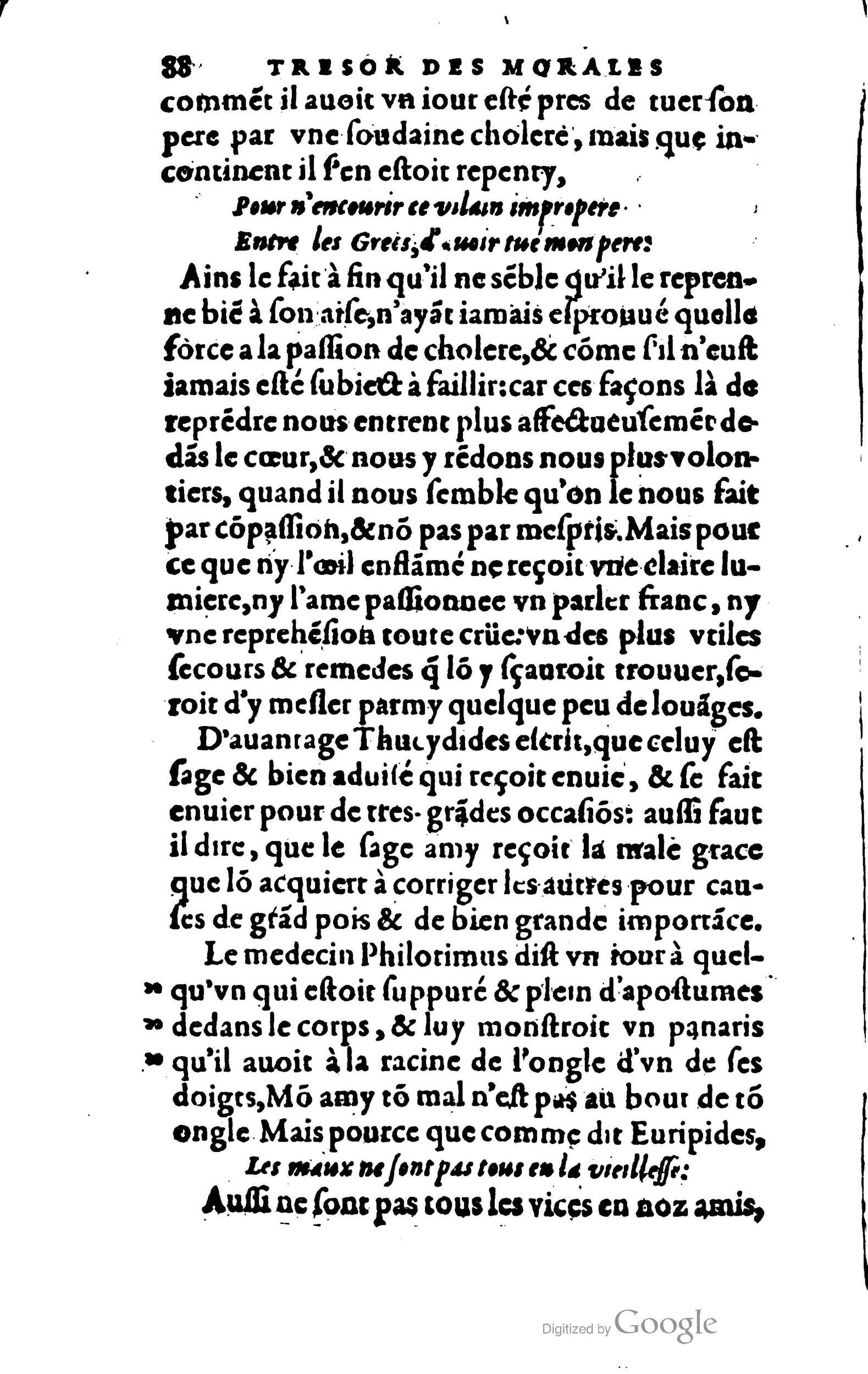1578 - Jean Poupy - Trésor des morales de Plutarque - BSB Munich