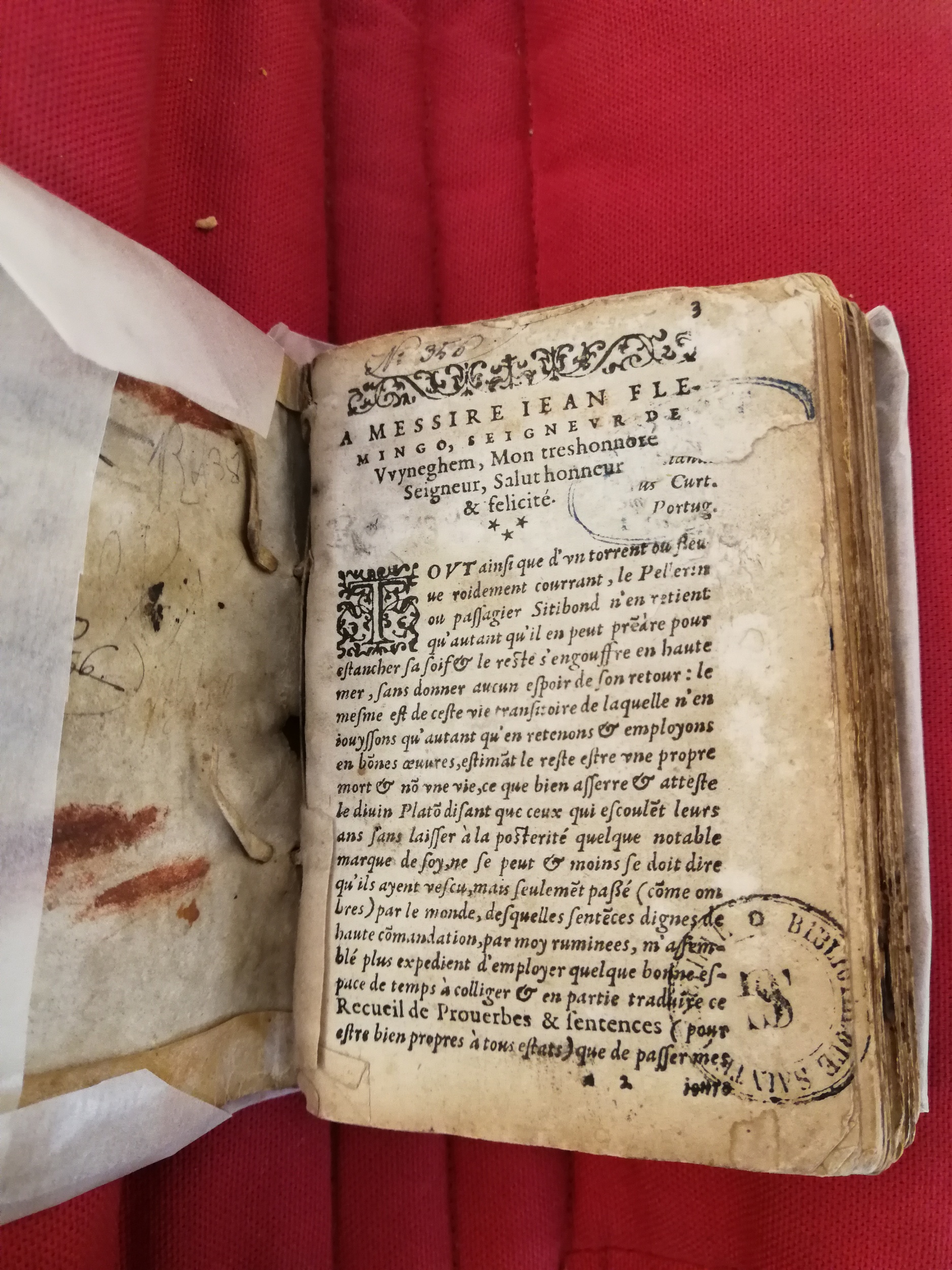 1577 - Jean d’Ogerolles - Trésor de sentences dorées - Bibliothèque Sainte-Geneviève