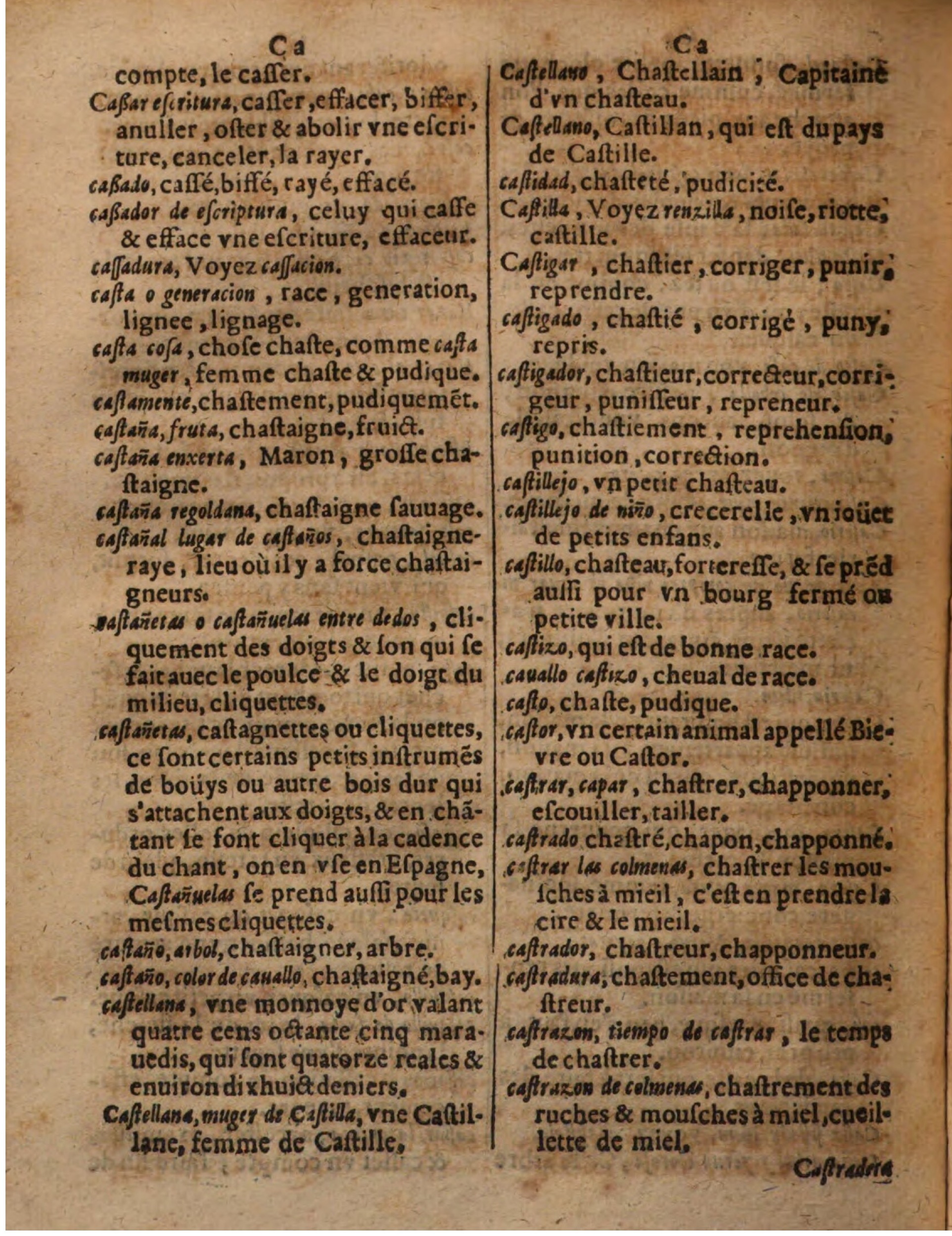 1625 - Hubert Antoine - Trésor des deux langues espagnole et française - Augsbourg