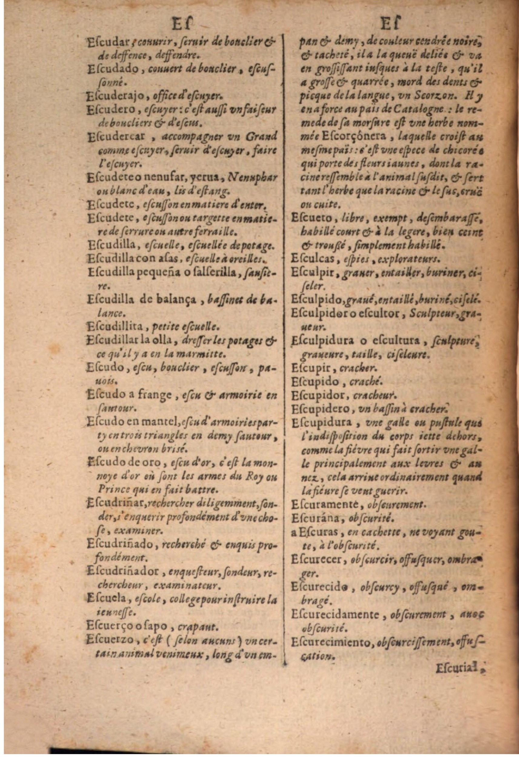 1645 - A. de Sommaville et A. Courbé - Trésor des deux langues espagnole et française - BSB Munich