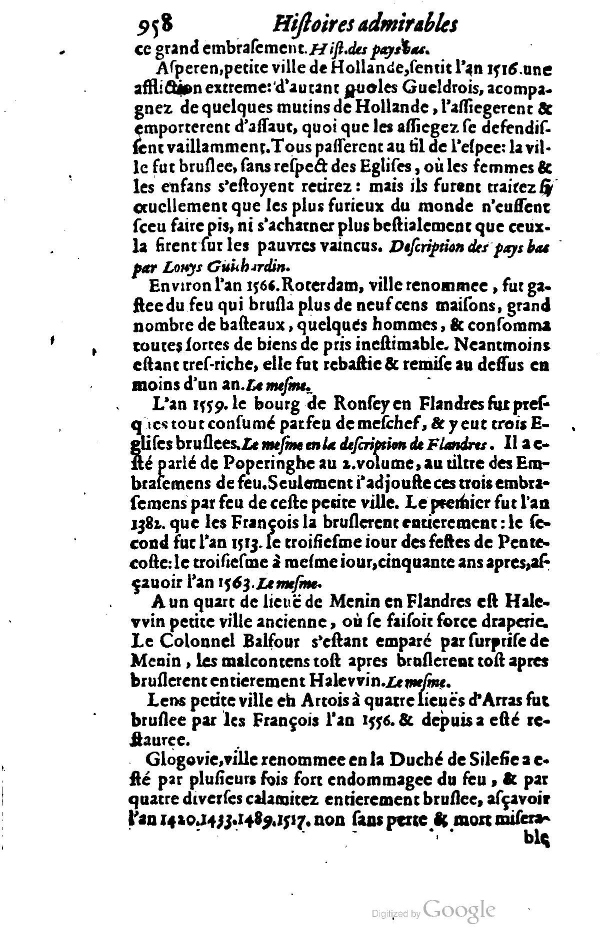 1628 - Jacques Crespin - Trésor d’histoires admirables et mémorables - BSB Munich