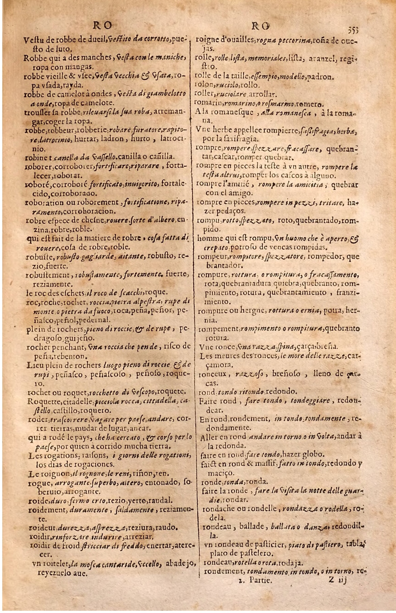 1627 - Jacques Crespin - Trésor des trois langues (Seconde partie) - Regensburg