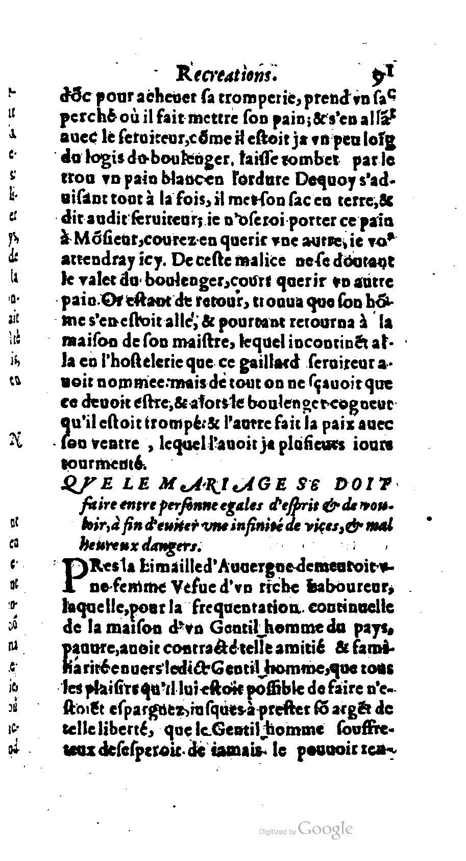1611 - Romain de Beauvais - Trésor des récréations - BM Lyon
