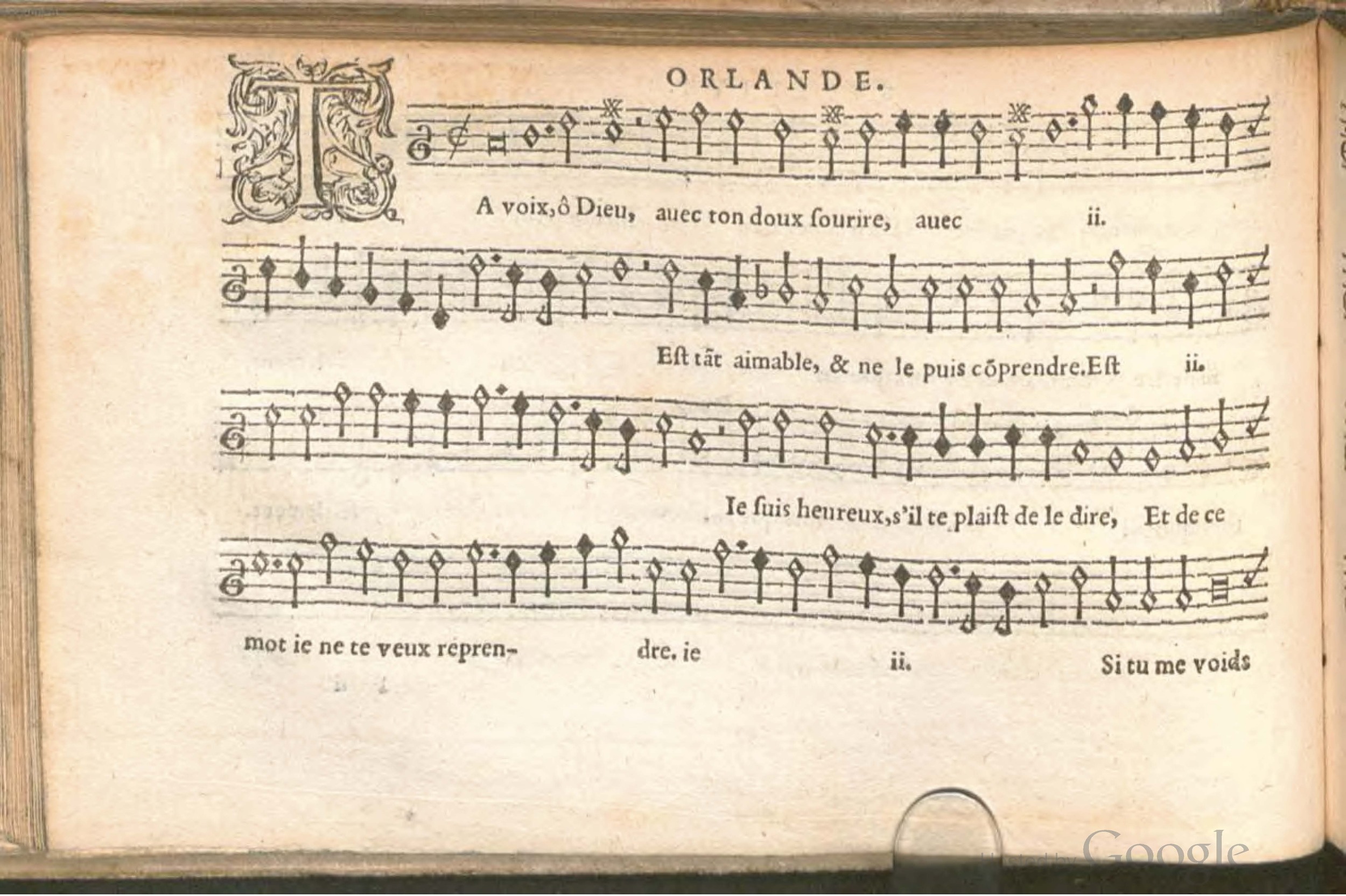 1576 - [Pierre de Saint-André] - Trésor de musique d’Orlande de Lassus Superius - BSB Munich