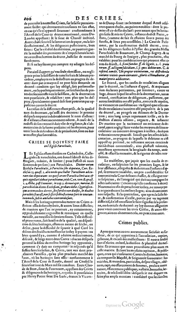 1629 - Veuve Nicolas Buon - Trésor du droit français (21754 T. 1) - BM Lyon