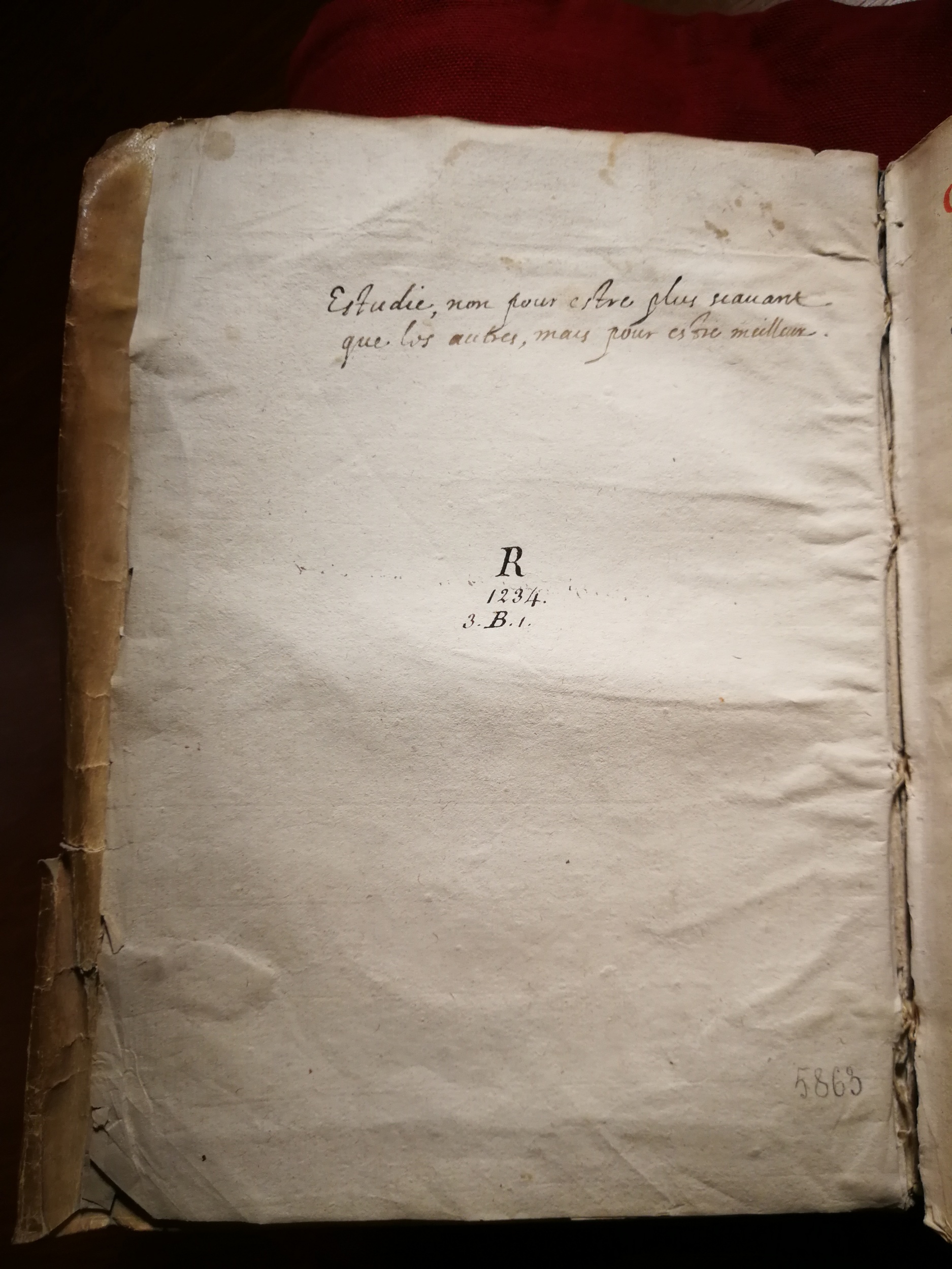 1595 - Jean Houzé - Œuvres morales et mêlées de Sénèque, Trésor de philosophie morale - T. 1 - BnF