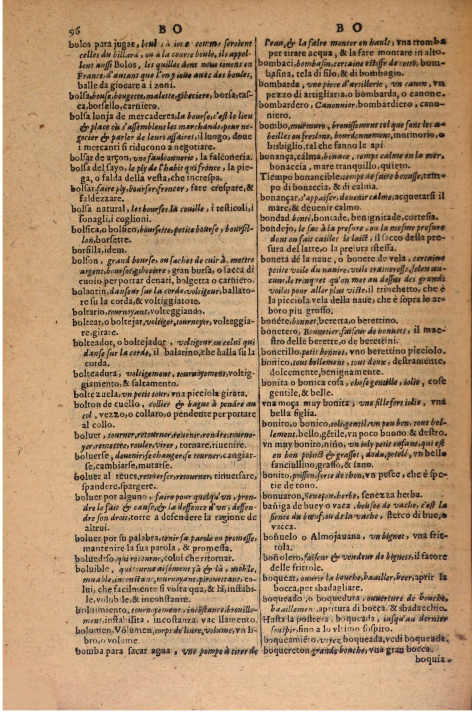 1606 - Samuel Crespin - Thresor des trois langues, francoise, italiene et espagnolle - BSB Munich