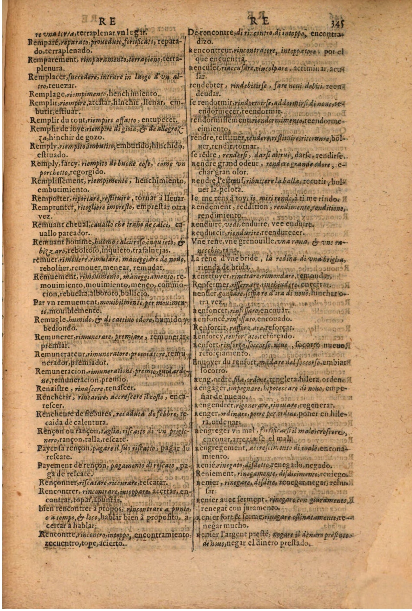 1616 - Pierre de la Rovière - Trésor des trois langues (Seconde partie) - BSB Munich