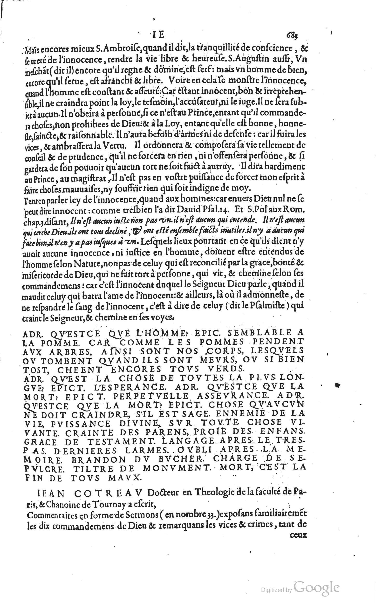 1585 - Barthélemy Honorat - Bibliothèques françaises - BSB Munich
