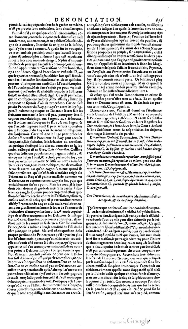 1629 - Veuve Nicolas Buon - Trésor du droit français (21754 T. 1) - BM Lyon