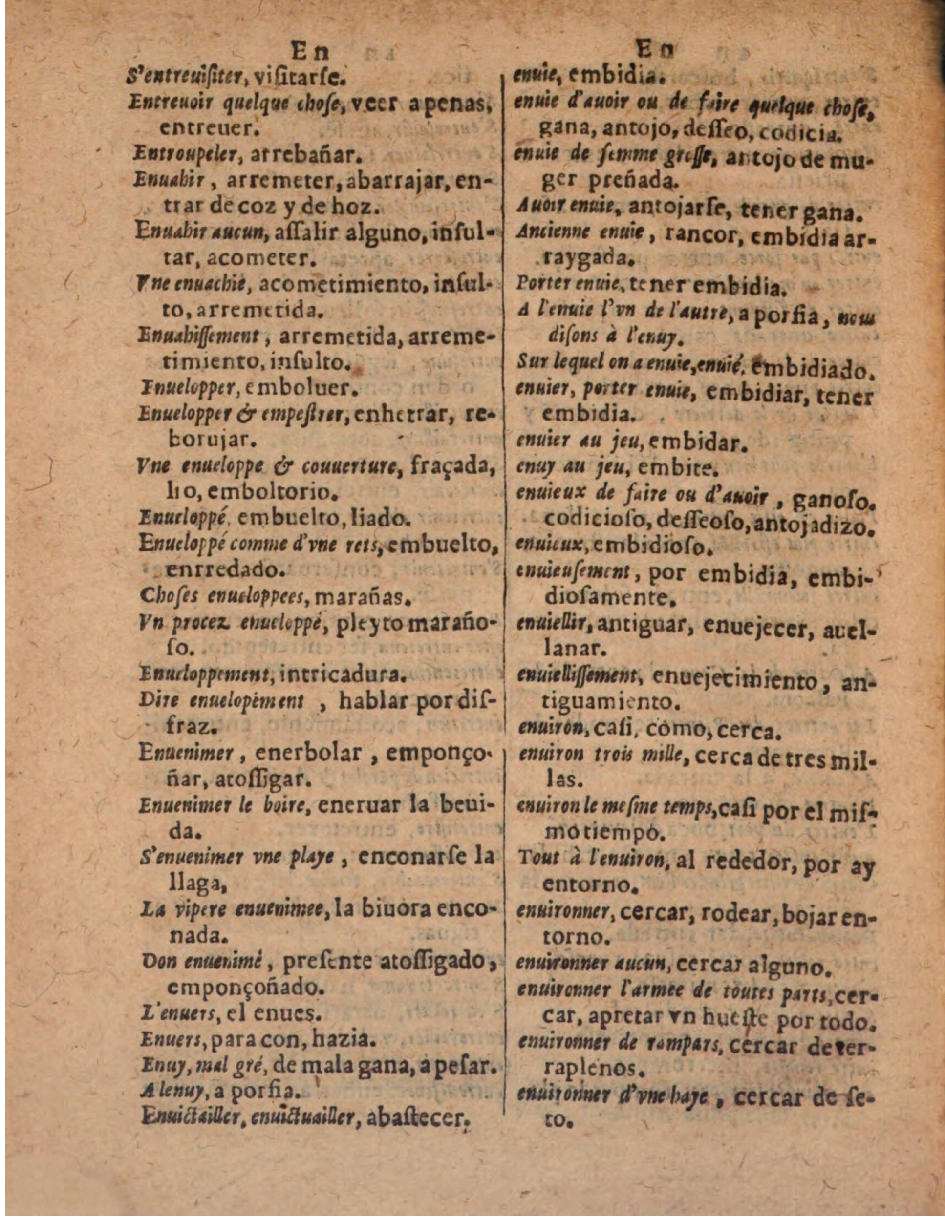 1624 - Hubert Antoine - Trésor des deux langues espagnole et française (Seconde partie) - BSB Munich