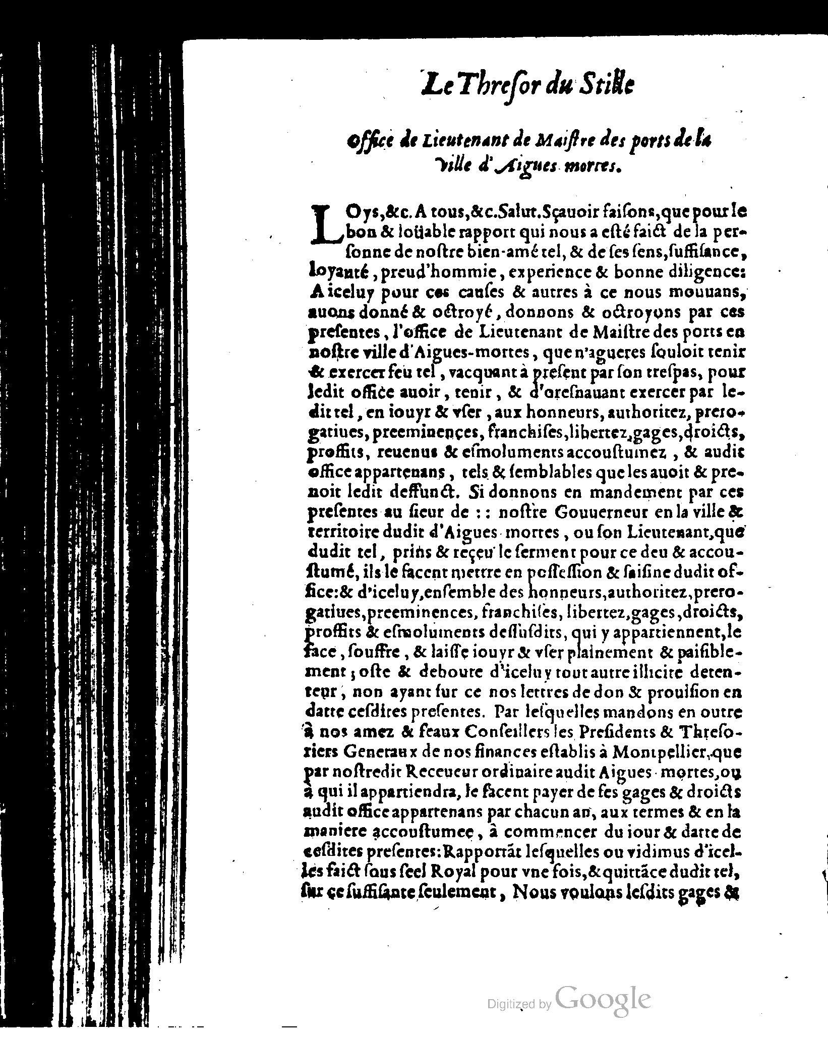 1614 - Jean Richer - Trésor du nouveau style et protocole de la chancellerie de France - BSB Munich