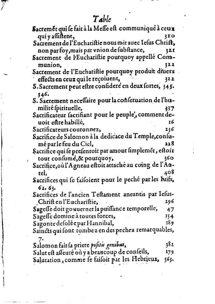 1607 - Nicolas Du Fossé - Trésor quadragésimal - T 02 - BM Lyon