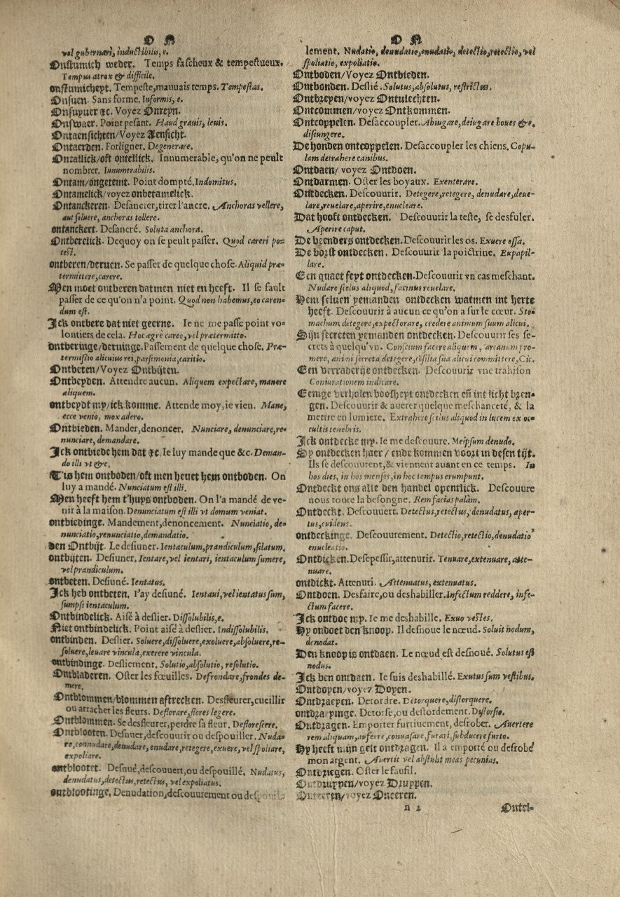 1573 - Christophe Plantin - Trésor du langage bas-allemand - Greifswald