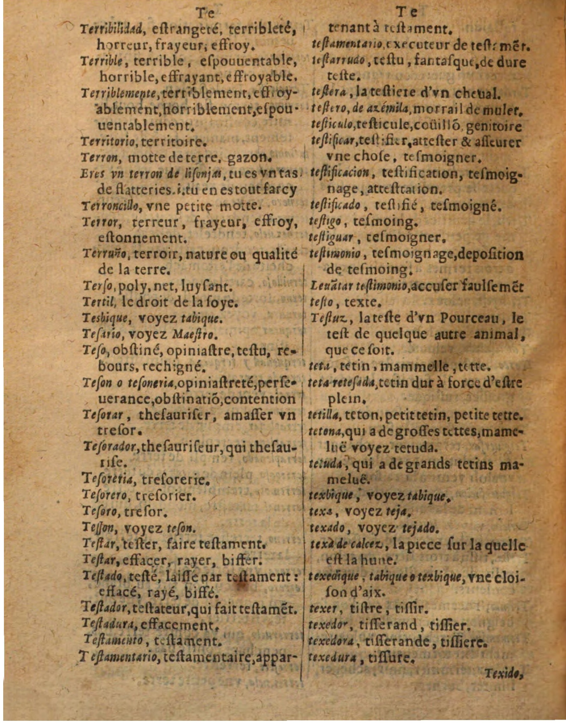 1625 - Hubert Antoine - Trésor des deux langues espagnole et française - Augsbourg