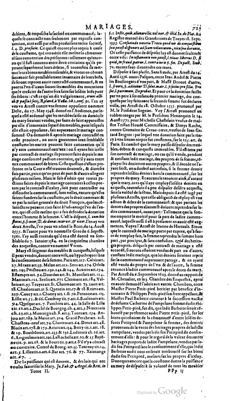 1629 - Veuve Nicolas Buon - Trésor du droit français (21754 T. 2) - BM Lyon