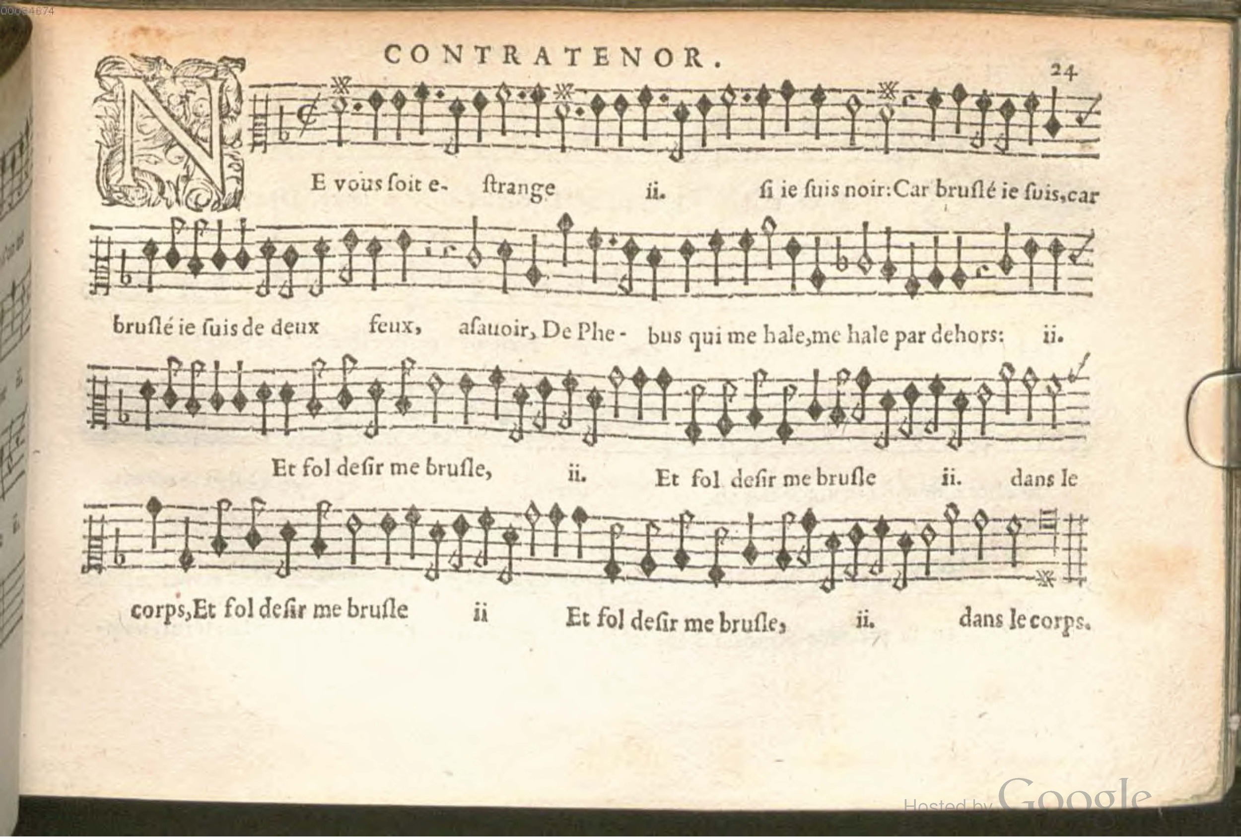 1576 - [Pierre de Saint-André] - Trésor de musique d’Orlande de Lassus Contratenor - BSB Munich