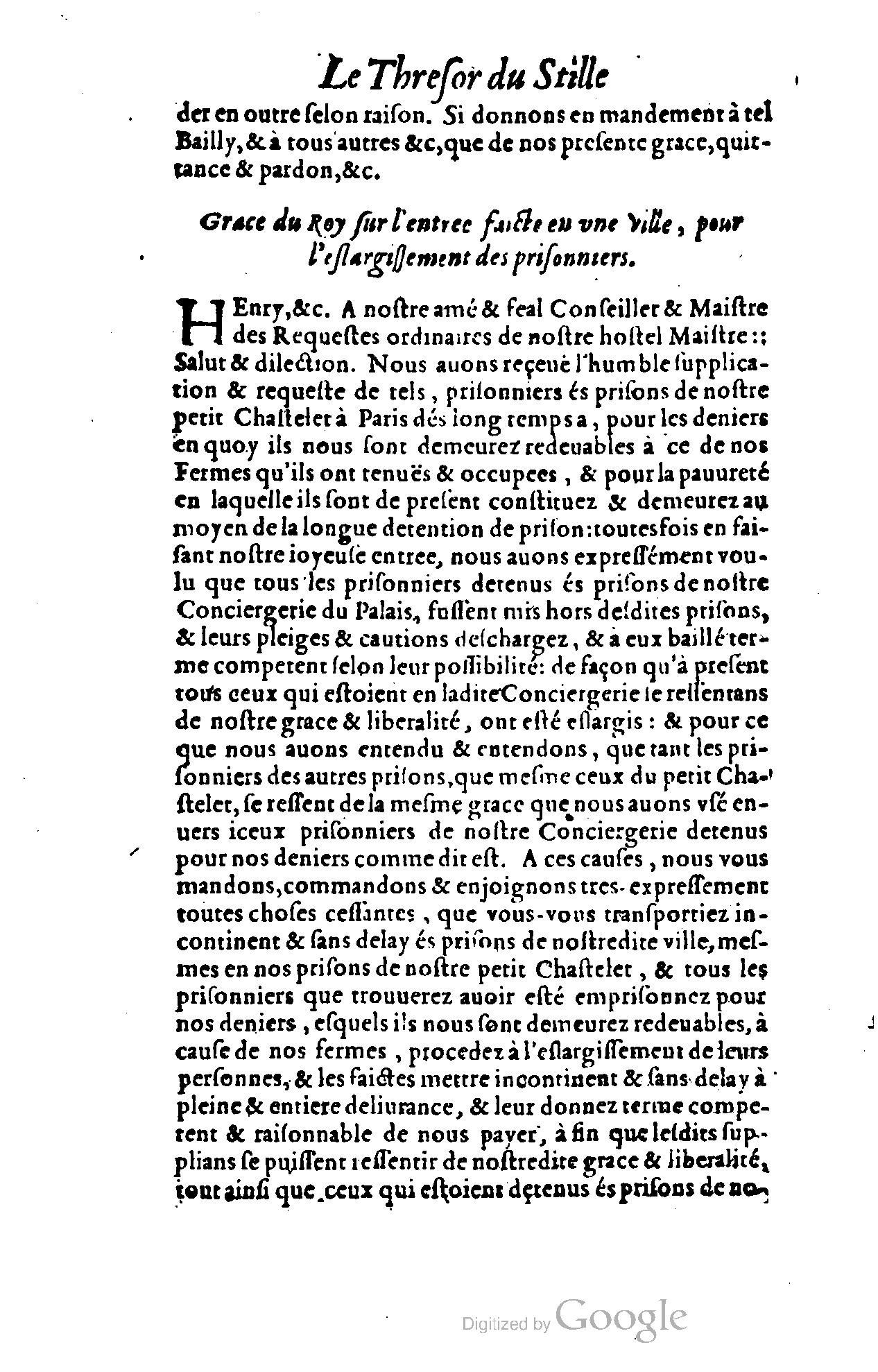 1614 - Jean Richer - Trésor du nouveau style et protocole de la chancellerie de France - BSB Munich