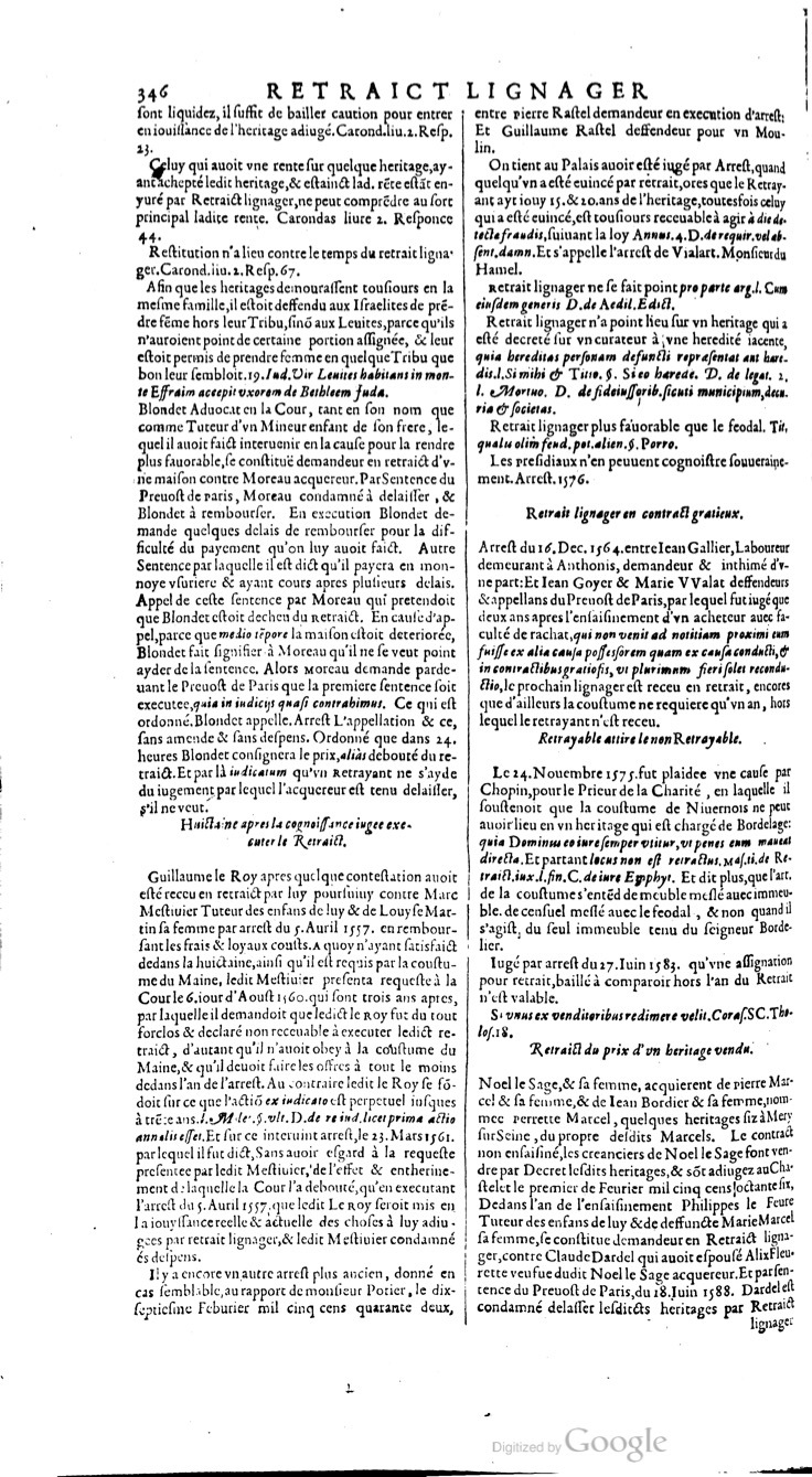 1629 - Veuve Nicolas Buon - Trésor du droit français (21754 T. 3) - BM Lyon