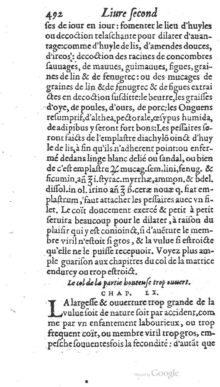 1585 - Jacques du Puis - Trésor des remèdes secrets pour les maladies des femmes - BnF