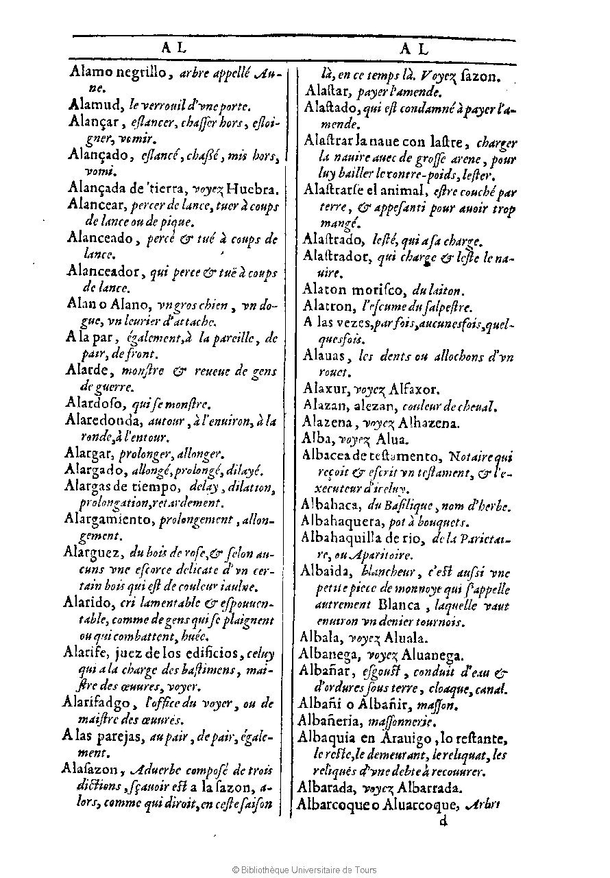 1607 - Marc Orry - Trésor des deux langues espagnole et française (Première et Seconde parties) - BU Tours
