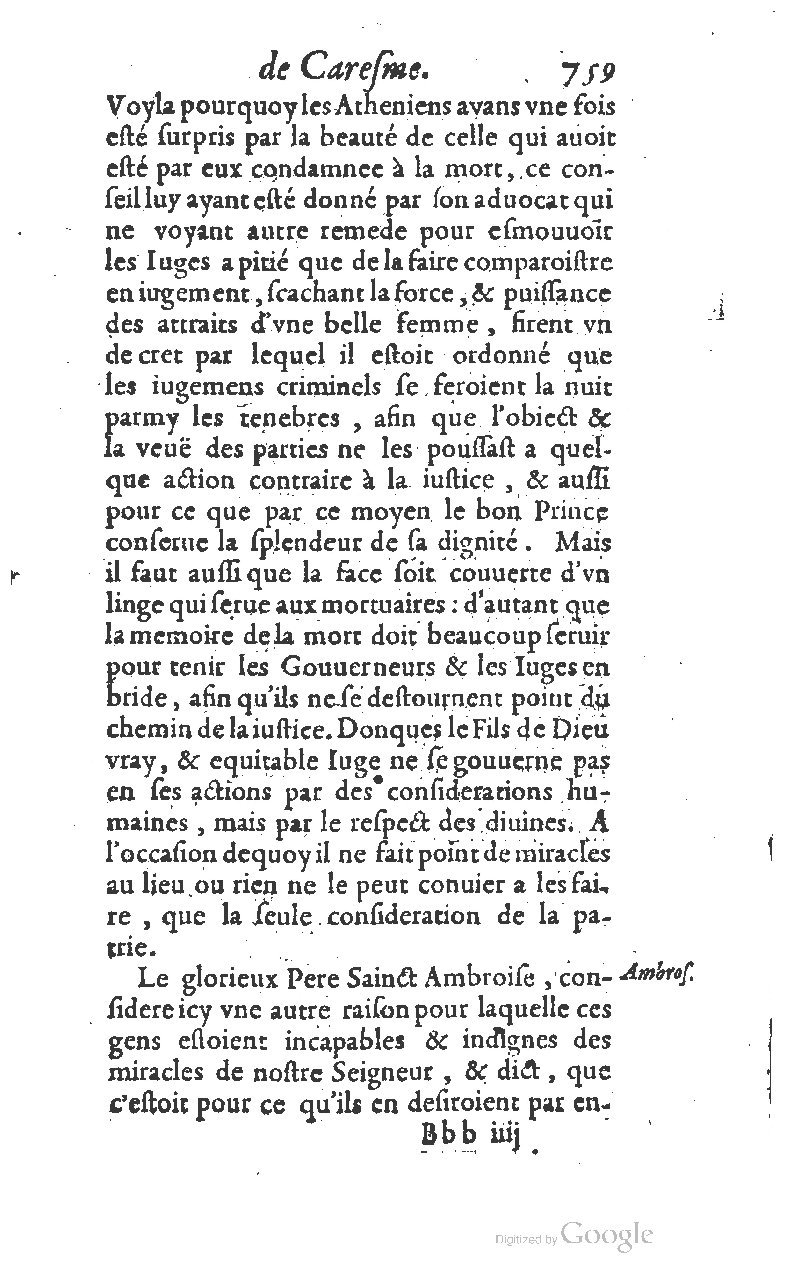 1607 - Nicolas Du Fossé - Trésor quadragésimal - T 01 - BM Lyon