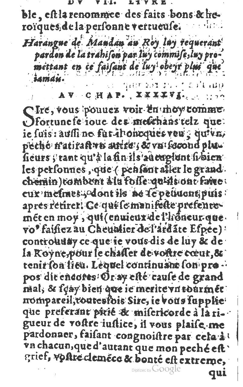 1582 - Jean Huguetan - Trésor des Amadis T. 1 - BM Lyon