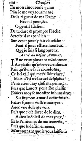 1623 - Jacques Cailloüé - Trésor ou recueil des chansons amoureuses - British Library