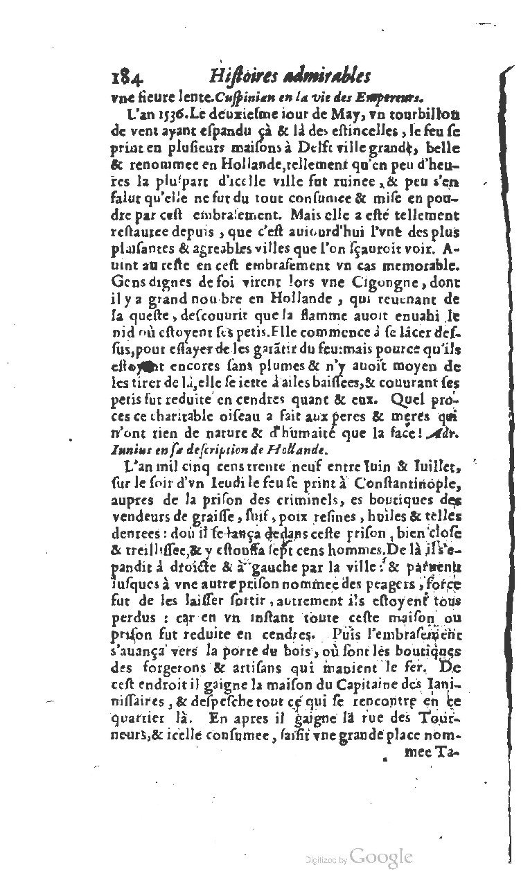 1610 - Paul Marceau - Trésor d’histoires admirables et mémorables - BSB Munich
