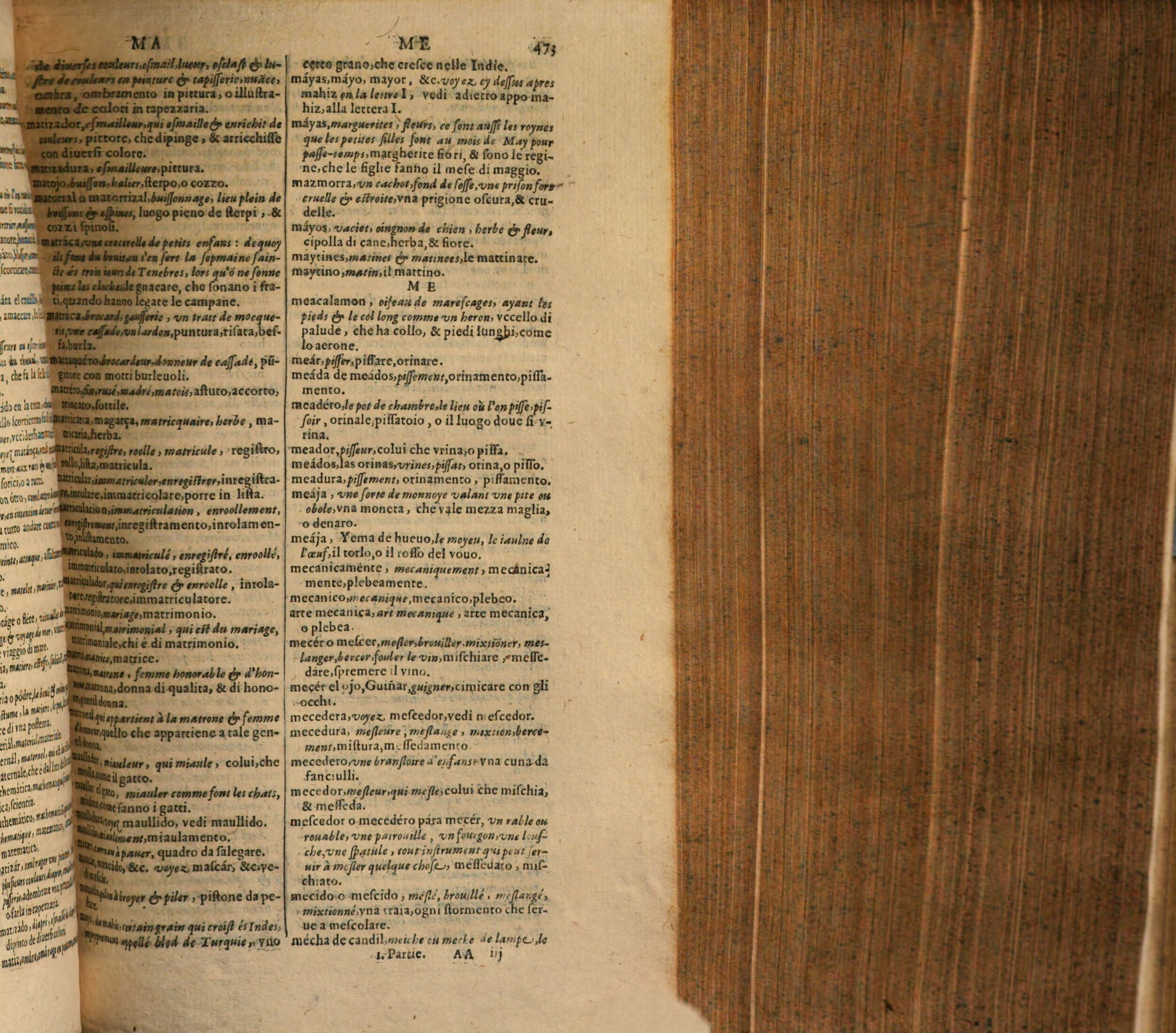 1617 - Samuel Crespin - Trésor des trois langues espagnole, française et italienne (Première partie) - Regensburg