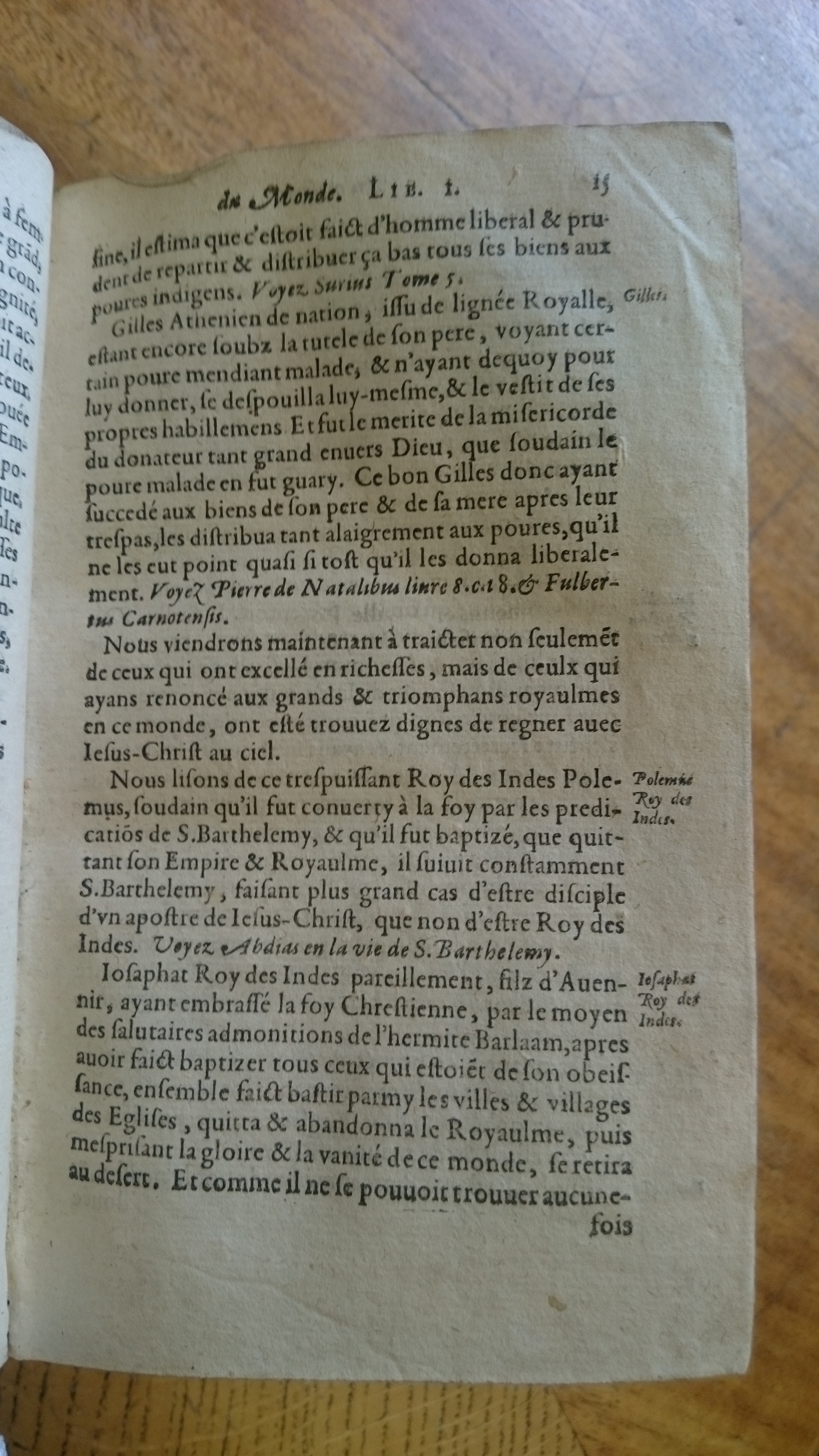 1585 - Jean Bogard - Trésor des faits et dits mémorables des hommes saints et illustres - Douai Quincy