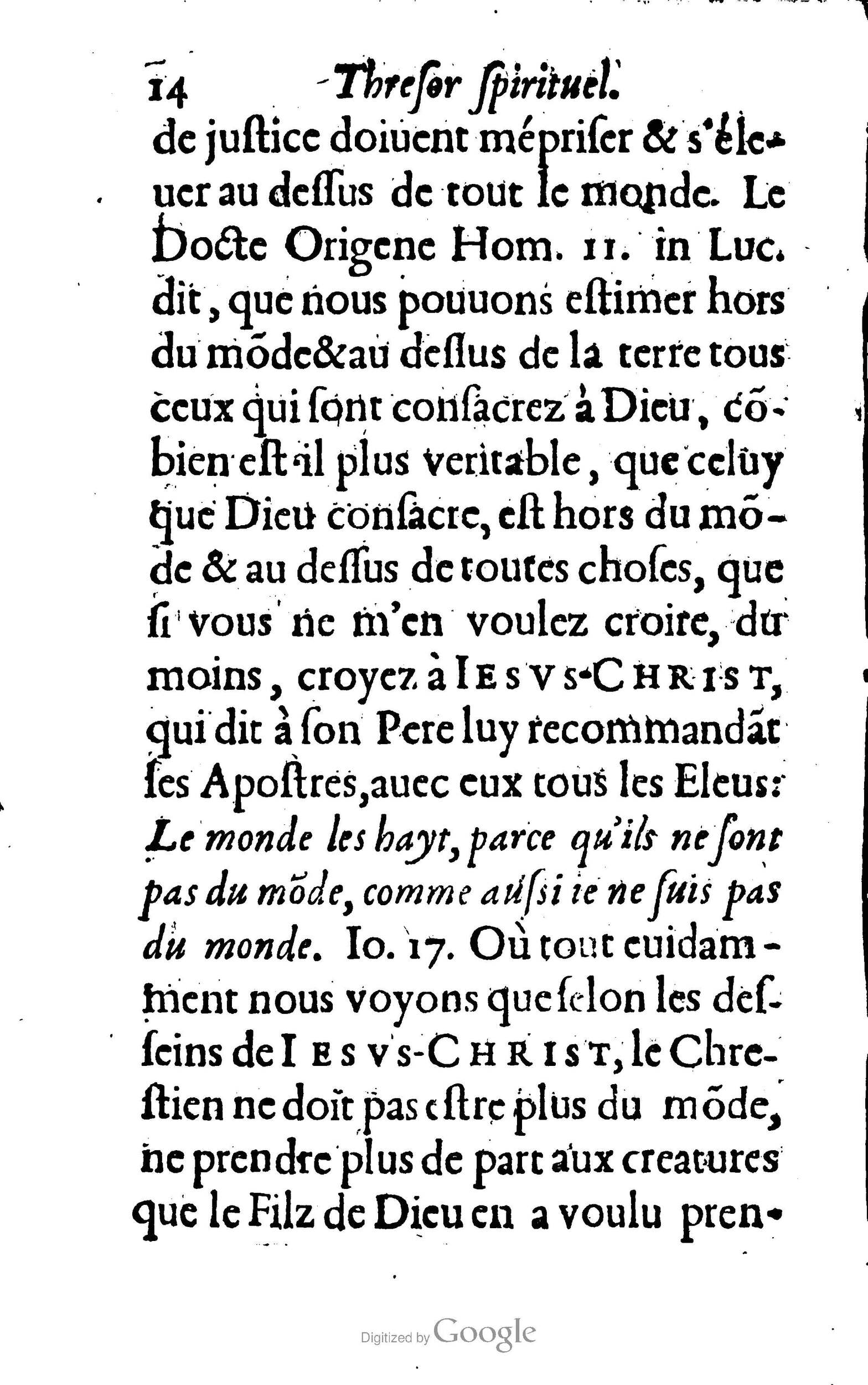1633 - François Waudré - Trésor spirituel contenant les excellences du christianisme - BM Lyon