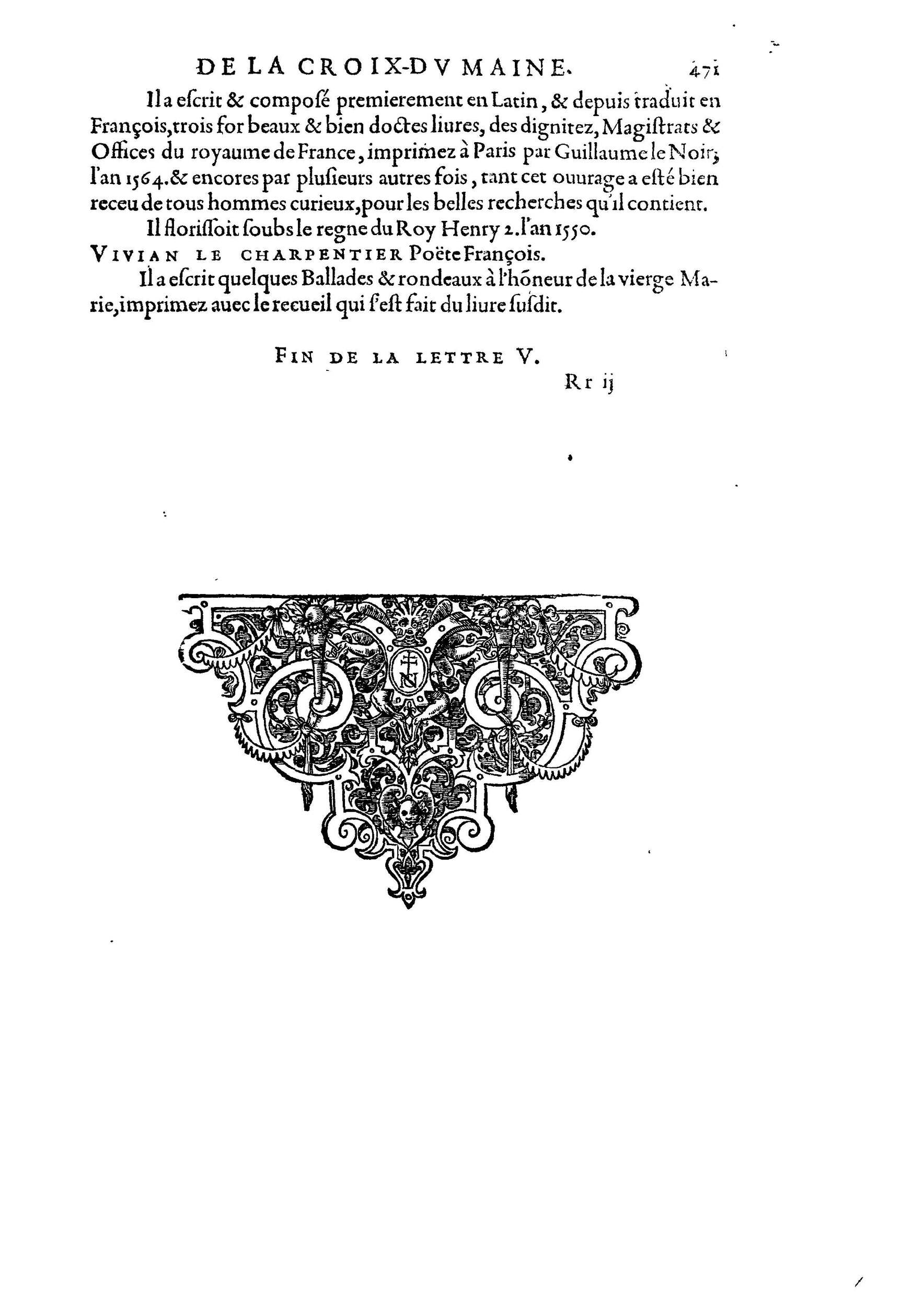 1584 - Abel L&#039;Angelier - Bibliothèques françaises - BnF