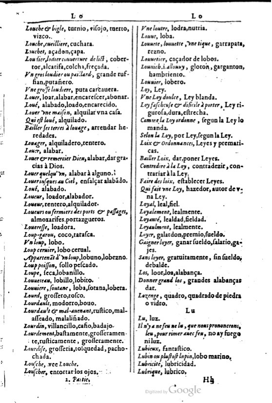 1616 - Veuve Marc Orry - Trésor des deux langues espagnole et française (Première et Seconde parties) - BM Lyon