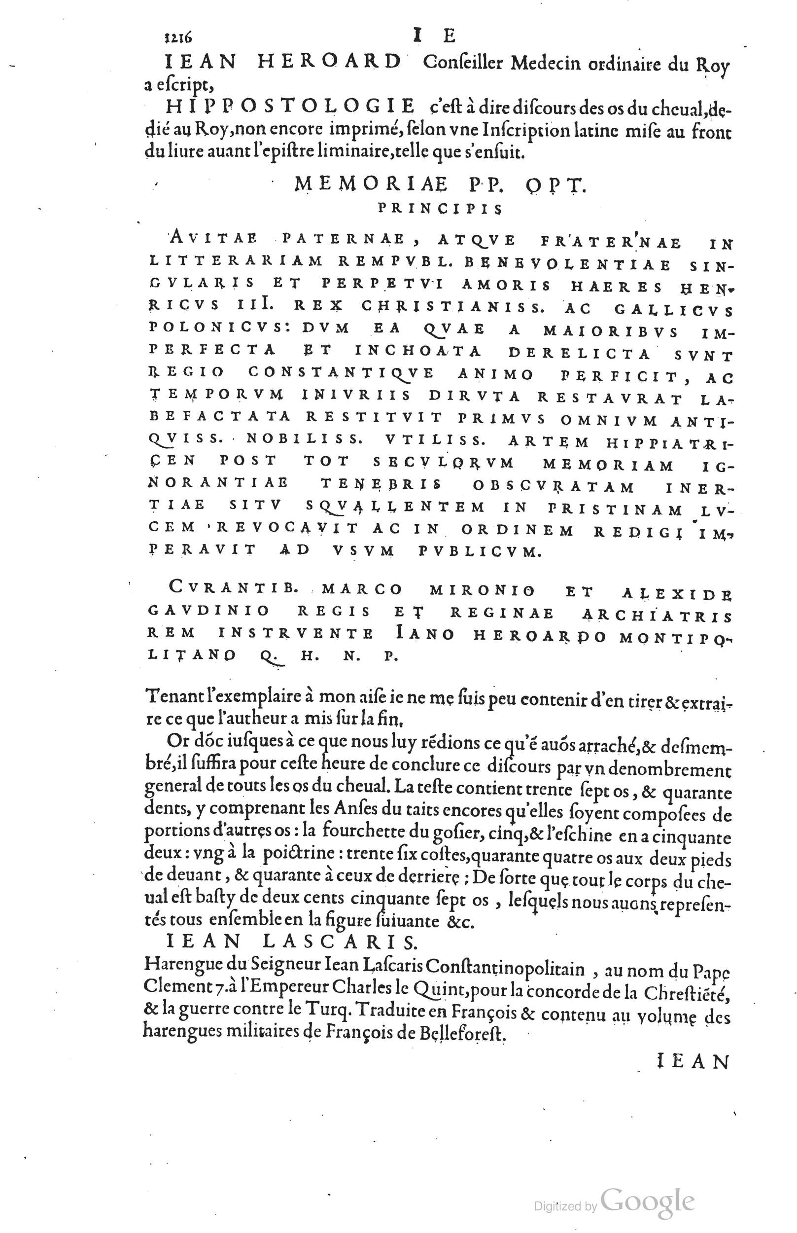 1585 - Barthélemy Honorat - Bibliothèques françaises - BSB Munich